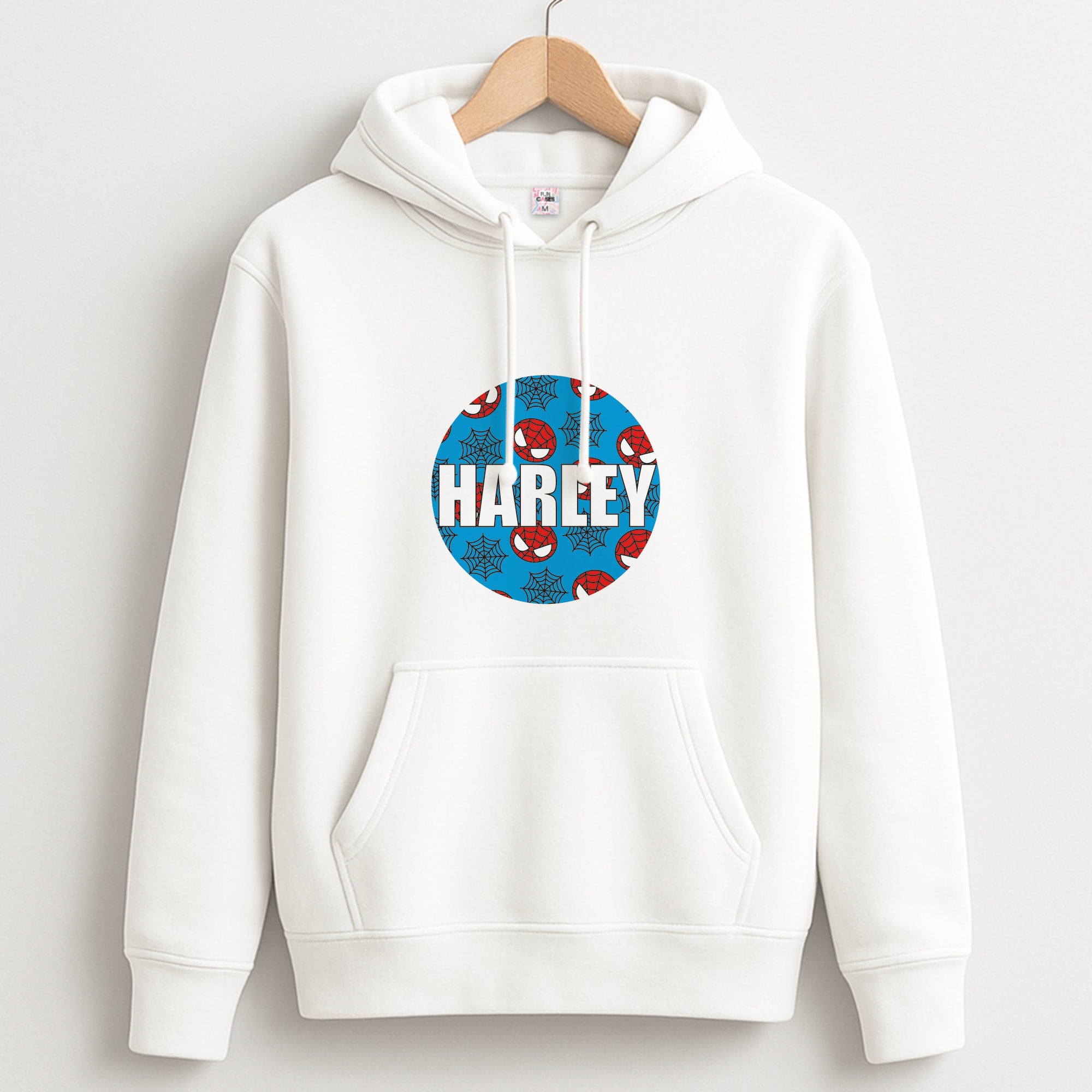 Spiderman And Webs - Personalised Superhero Comic Unisex Hoodie