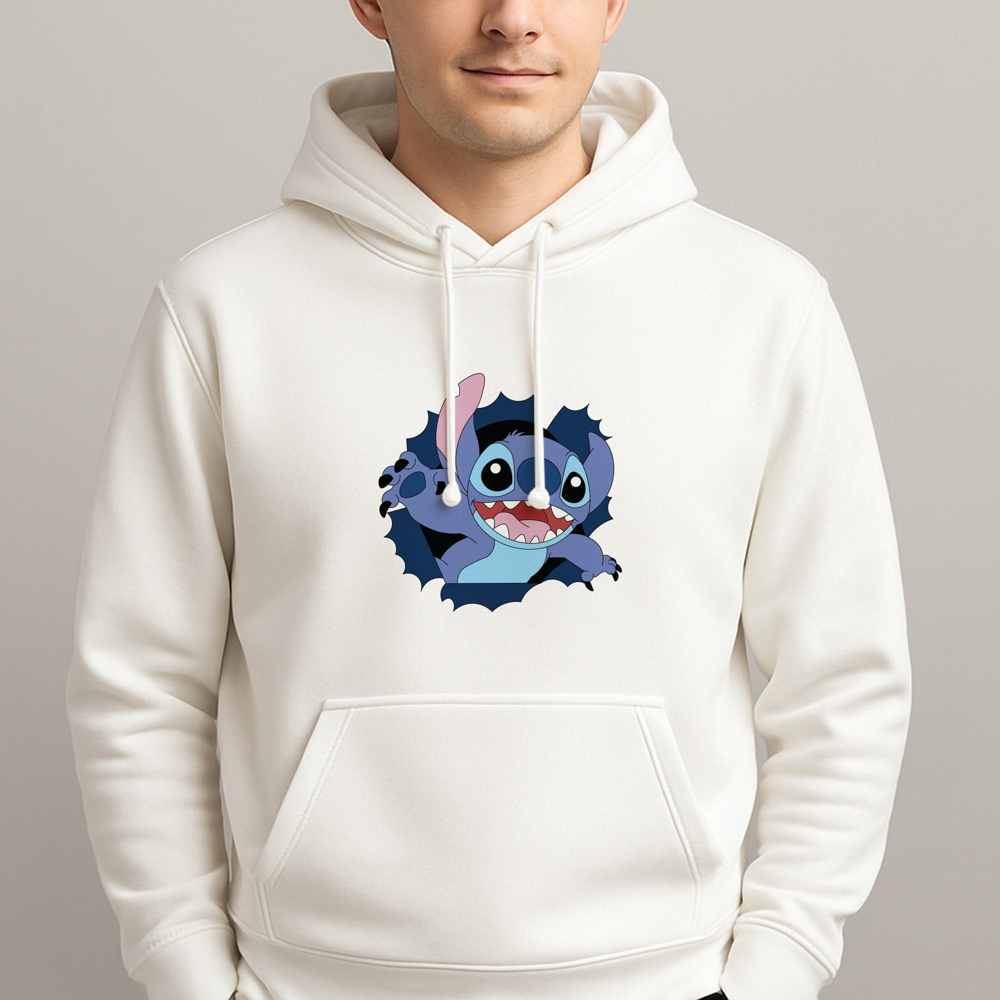 Torn Blue Alien Unisex Hooded Pullover