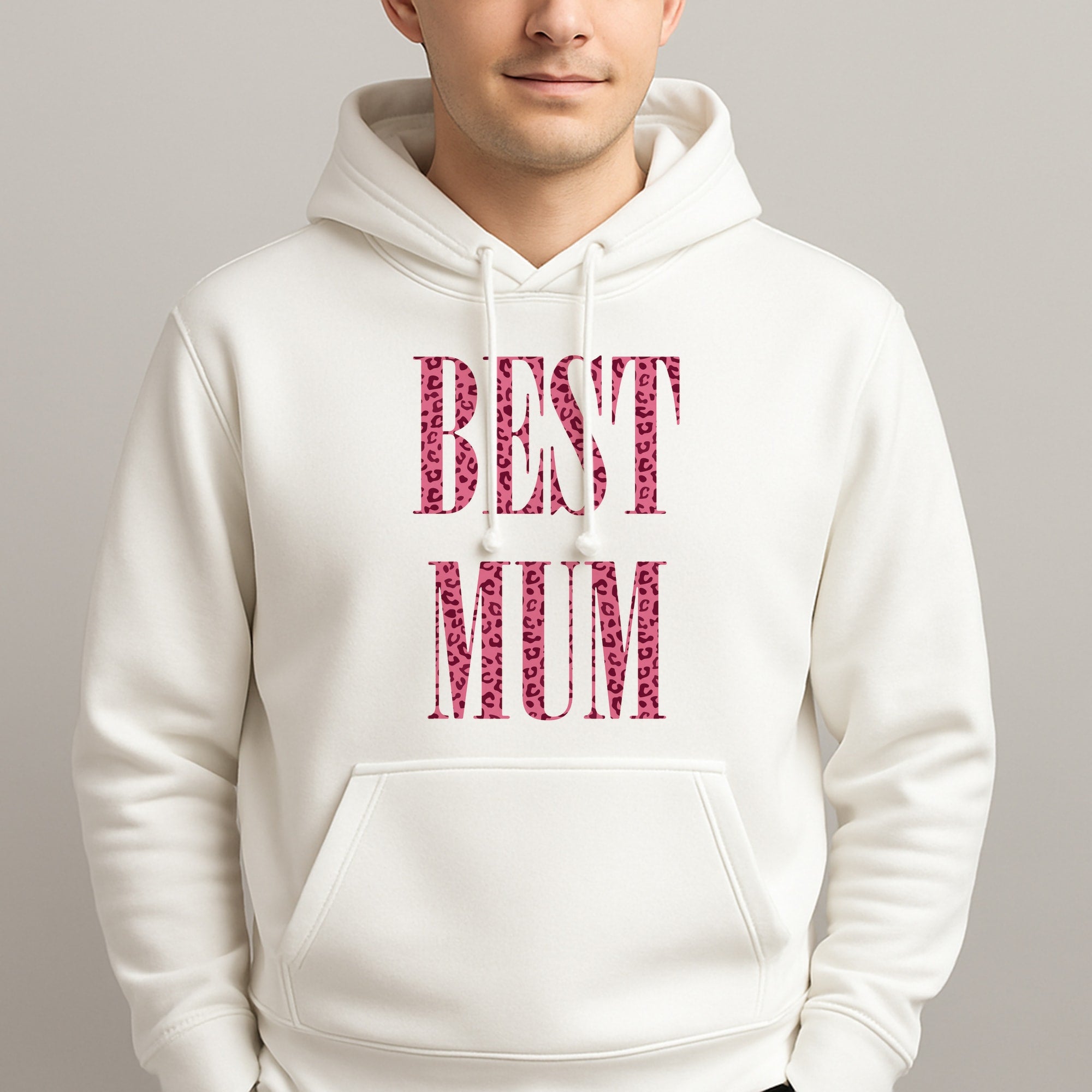Best Mum Leopard Print Unisex Hooded Pullover