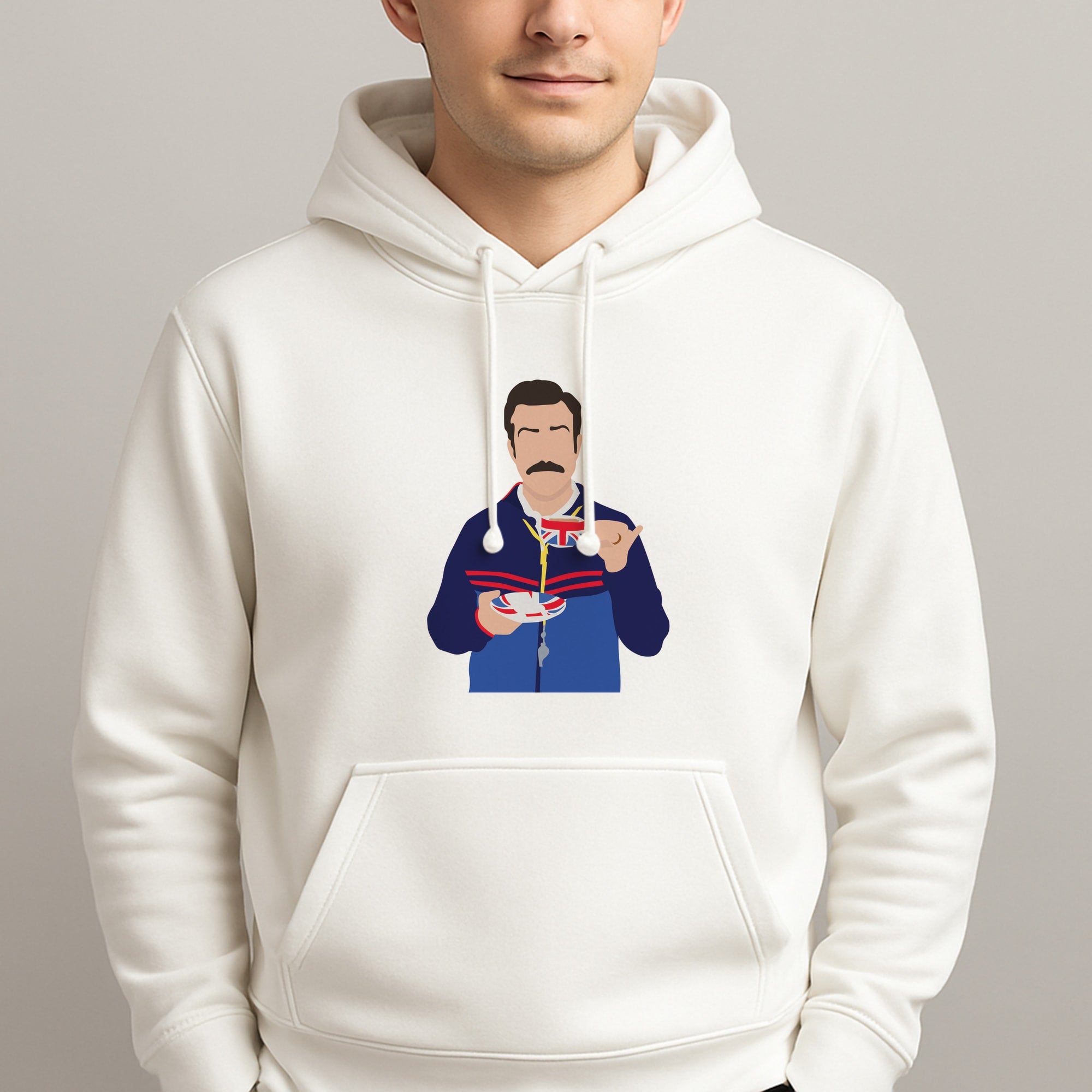 Ted Drinking Tea Unisex Hooded Pullover