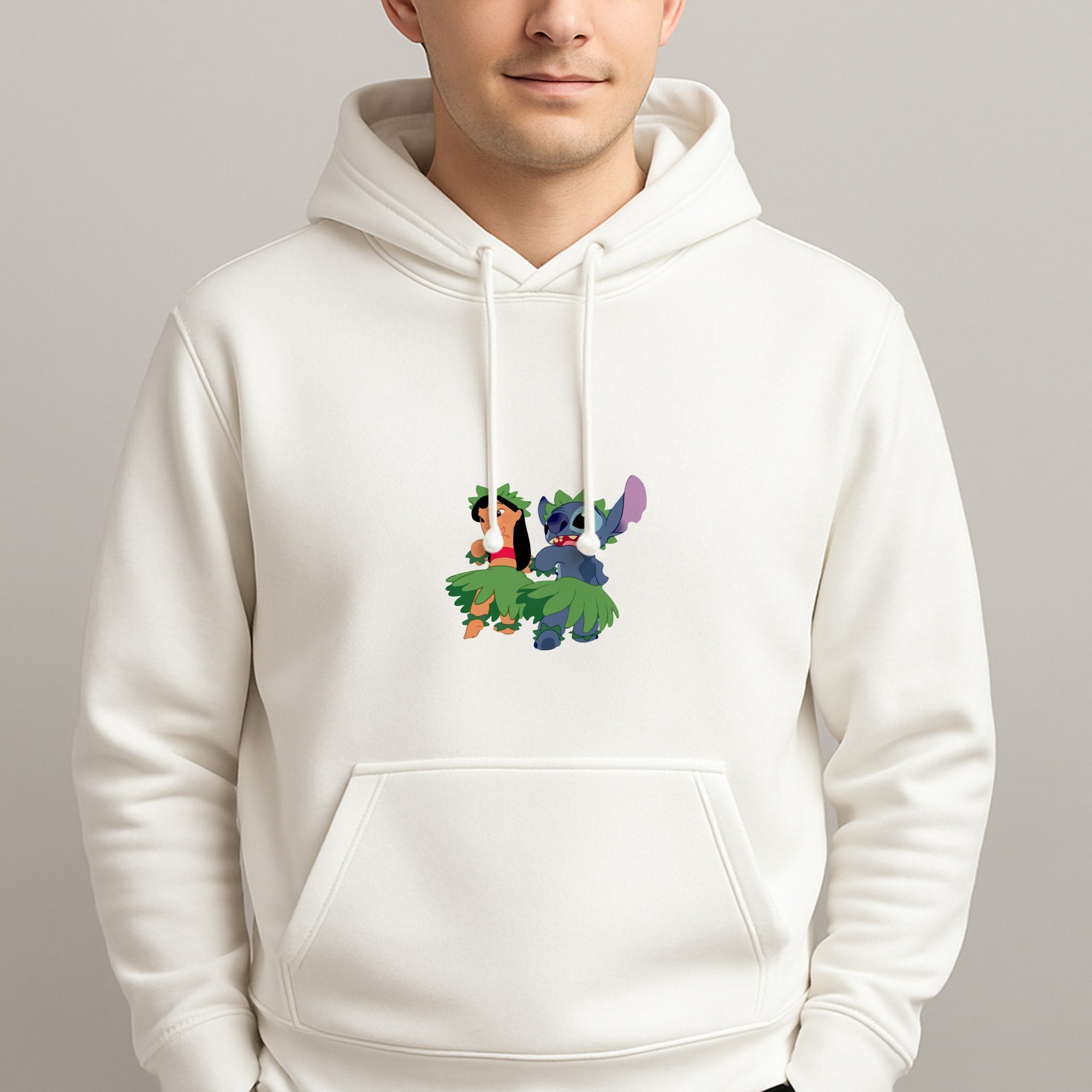 Lilo And Alien Blue Hoola Unisex Hooded Pullover