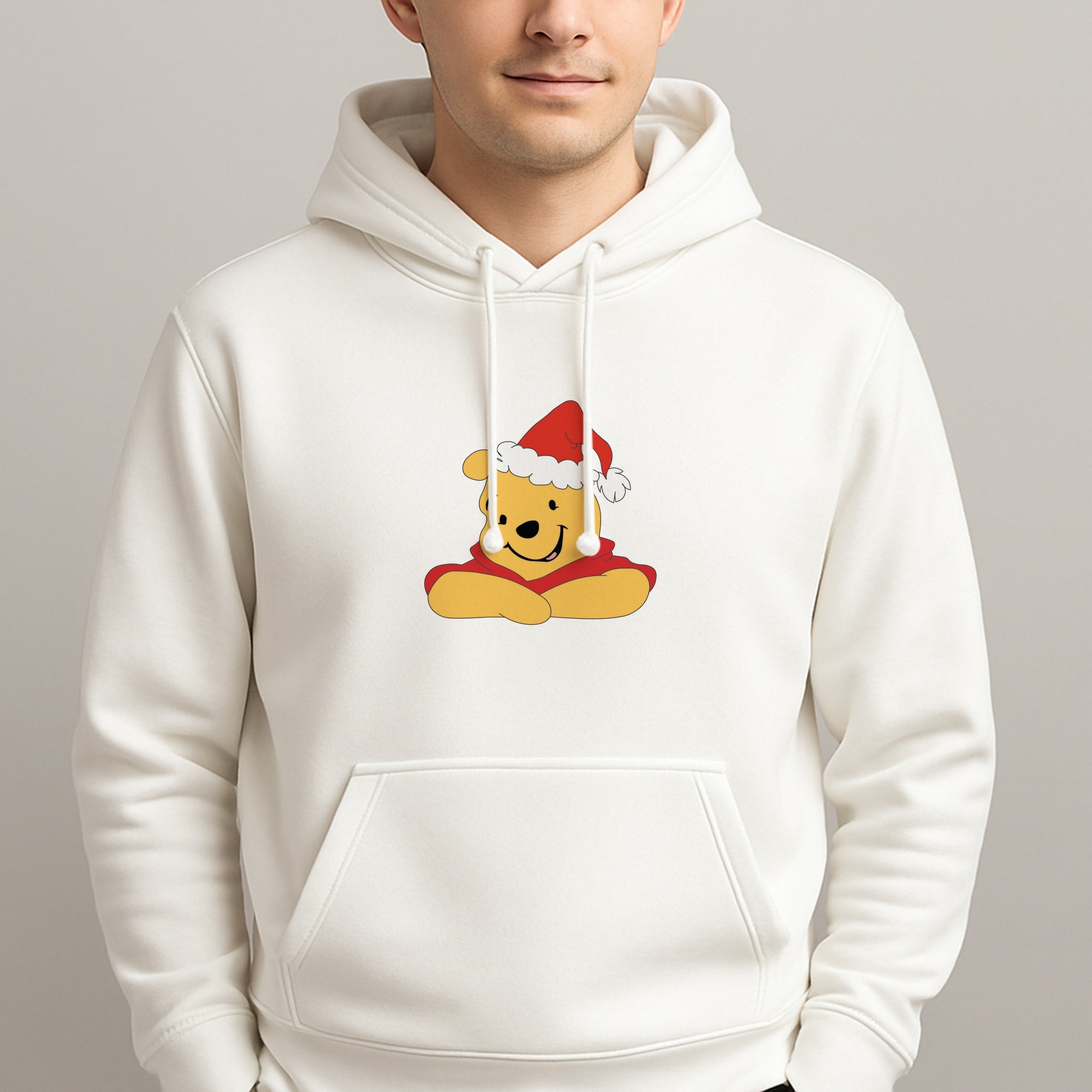 Winnie Pattern Christmas Unisex Hooded Pullover