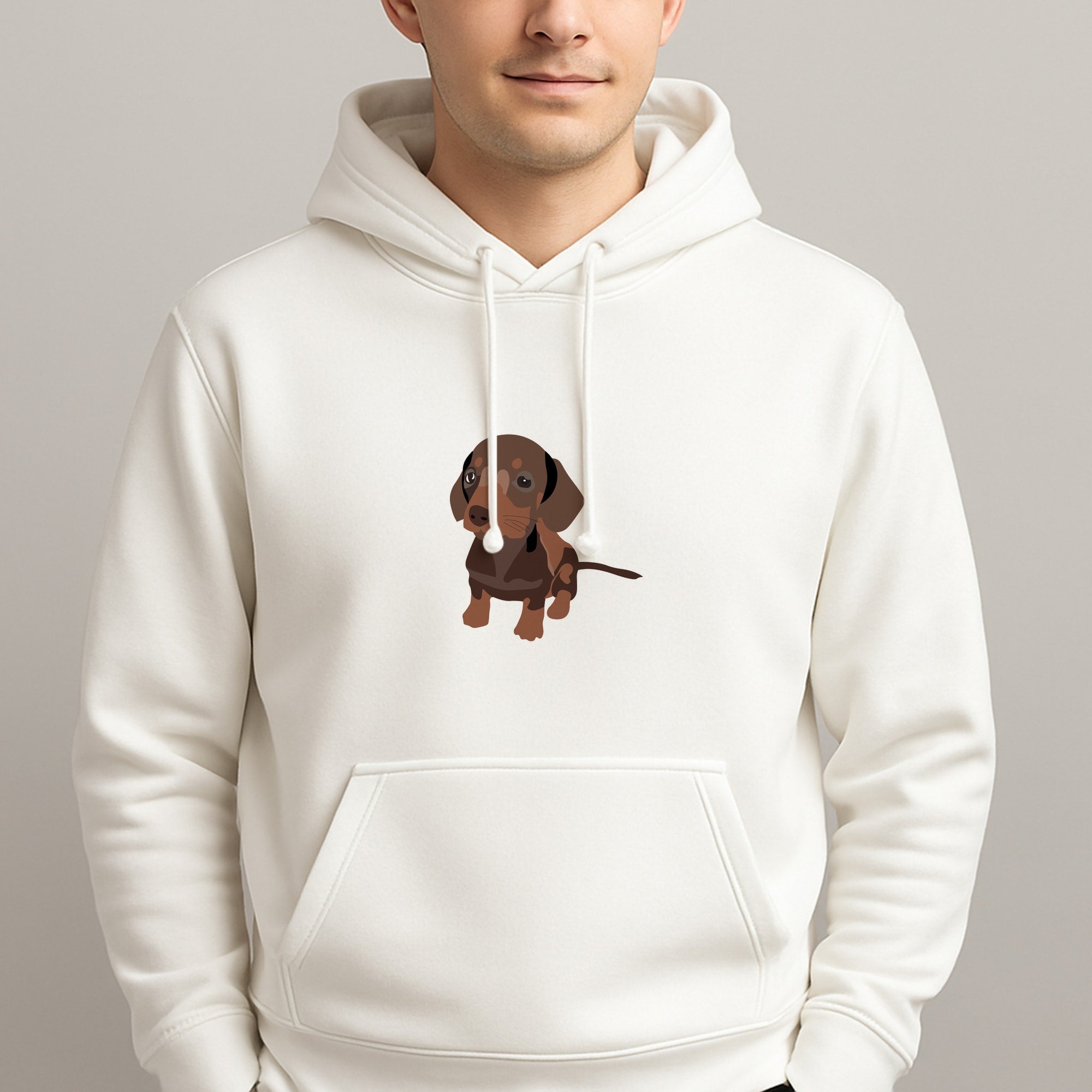 Brown - Dachshunds Unisex Hooded Pullover