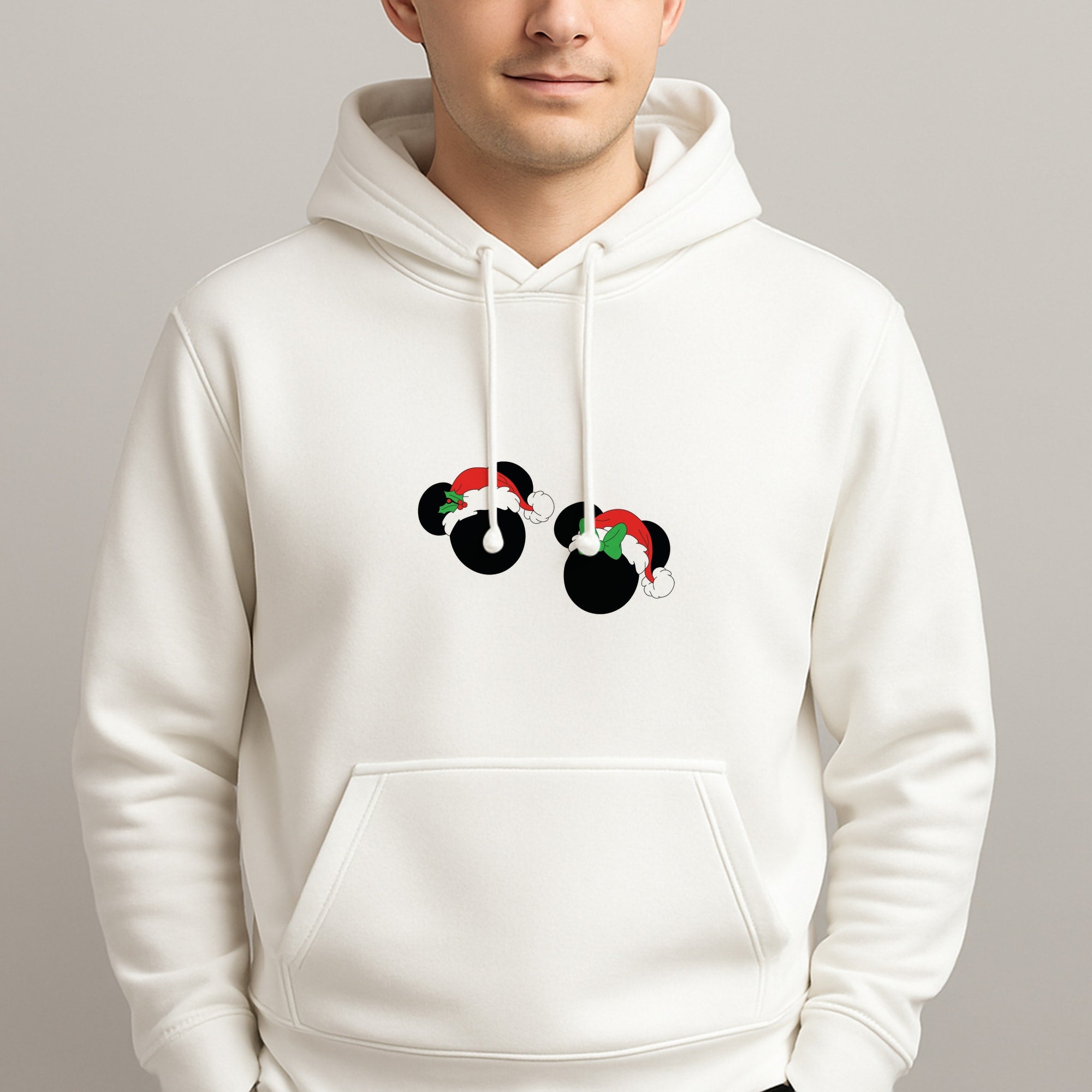 Festive Mice Christmas Unisex Hooded Pullover