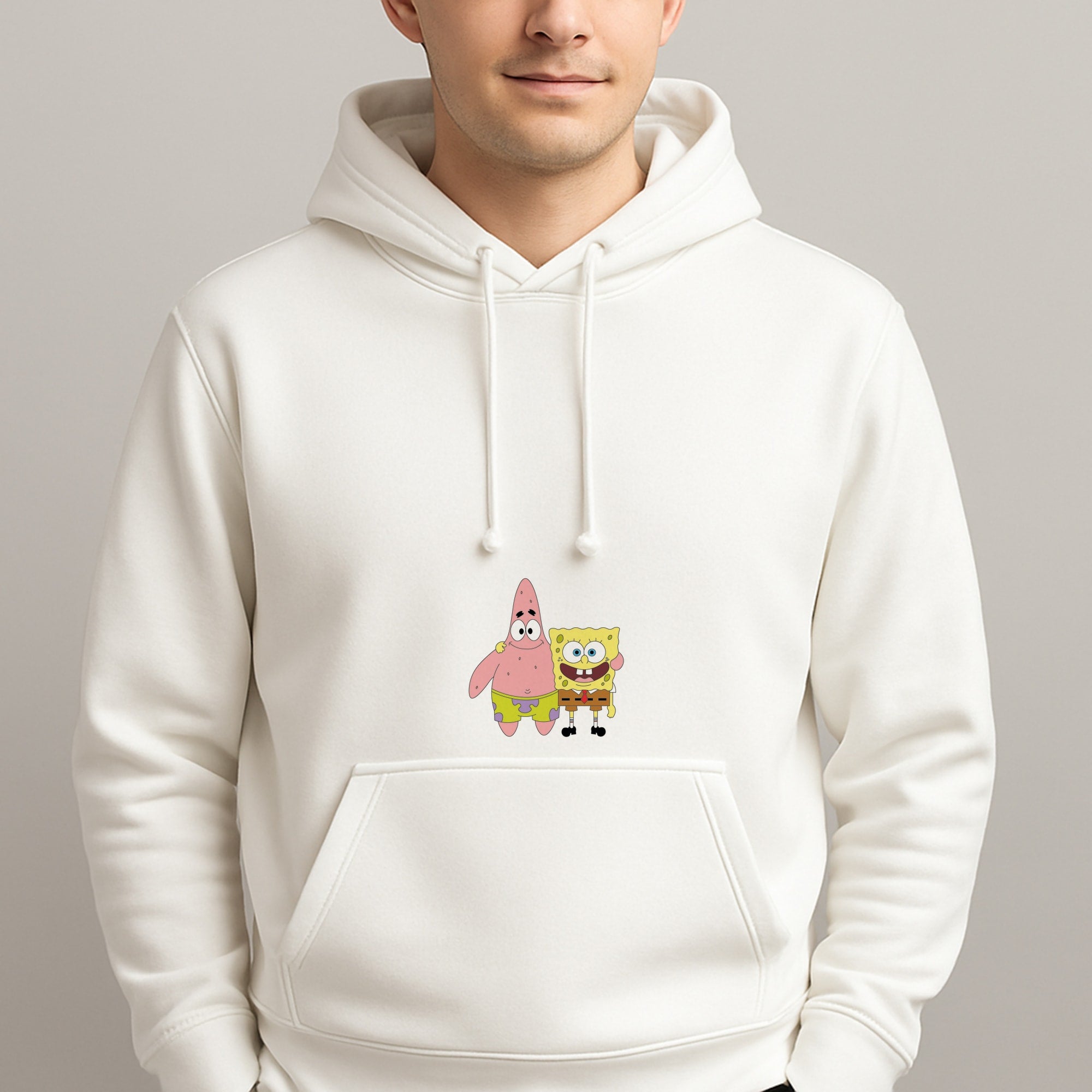 Patrick And Sponge Unisex Hooded Pullover