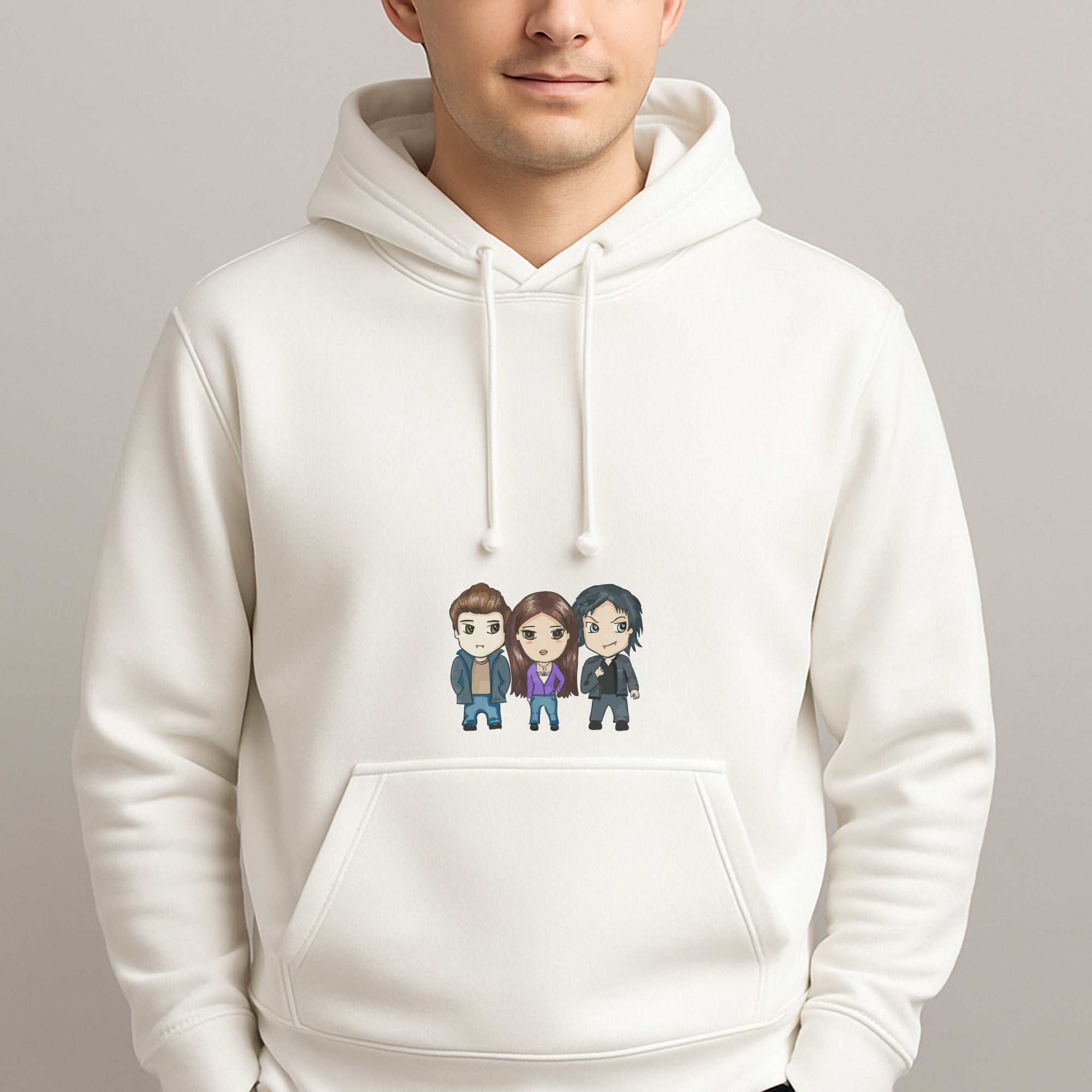 VPD Cartoon Unisex Hooded Pullover