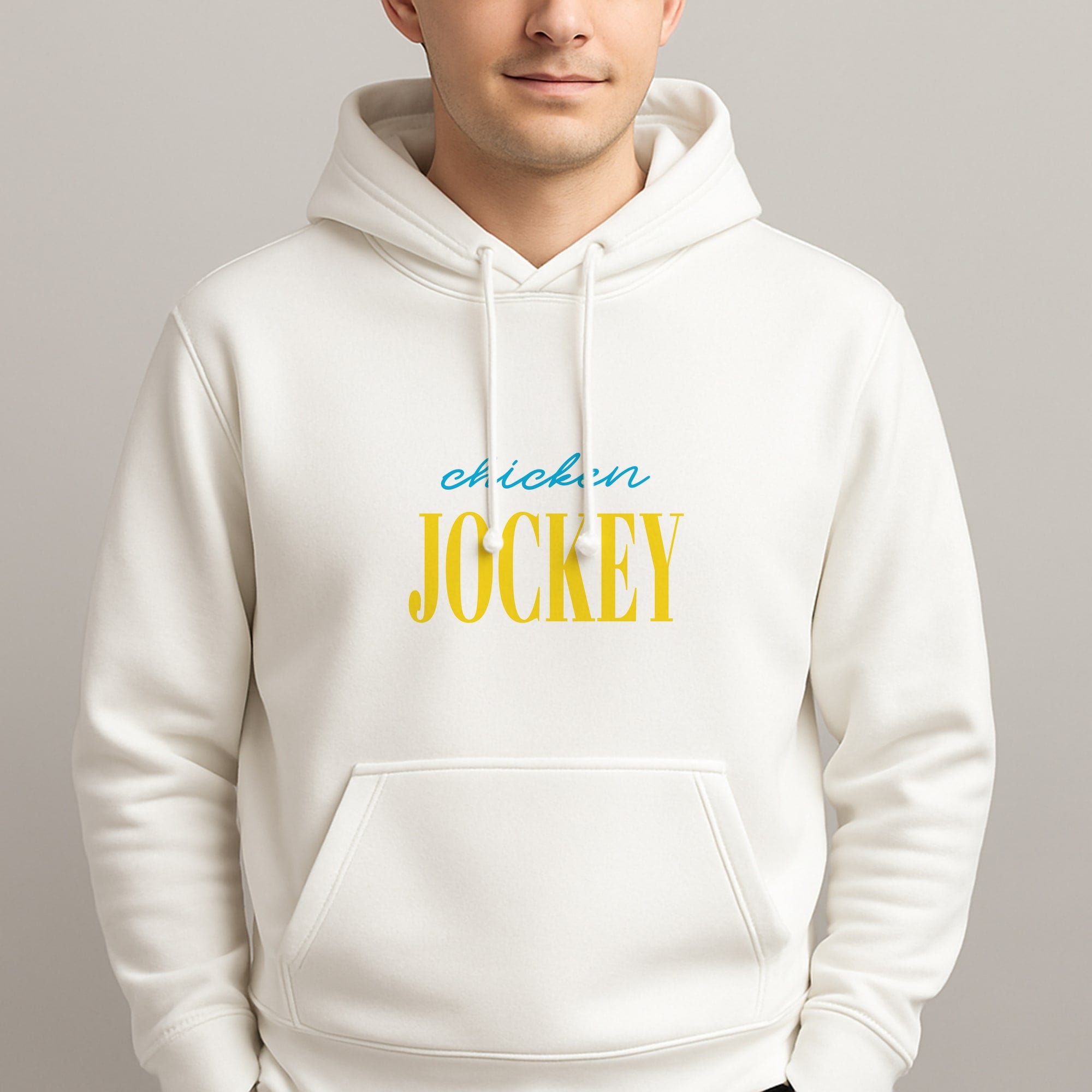 Chicken Jockey Blue Unisex Hooded Pullover