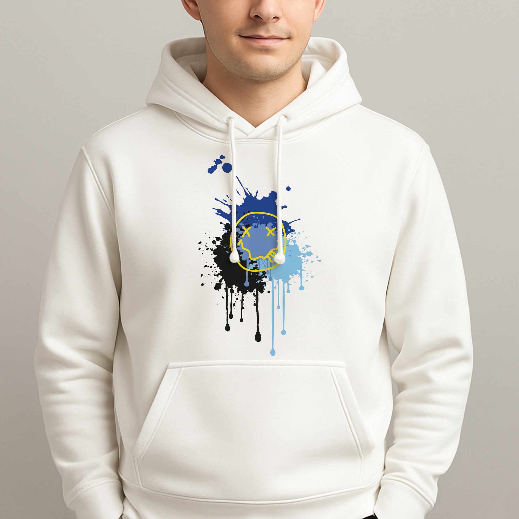 Blue Graffiti - Skate Aesthetic Unisex Hooded Pullover