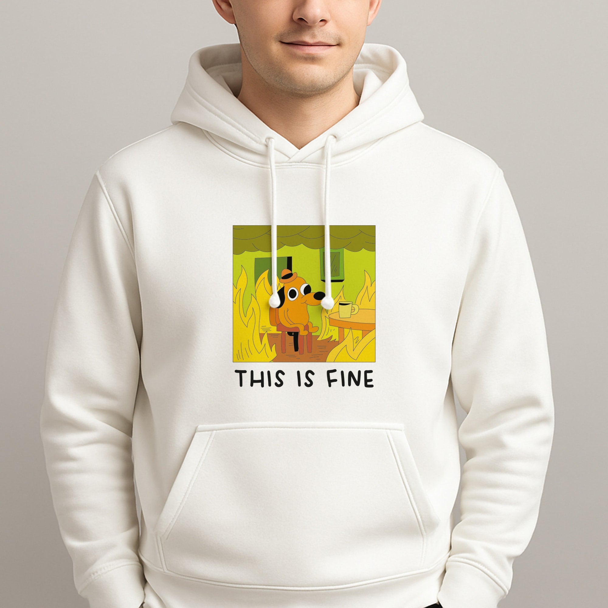 This Is Fine - Memes Unisex Hooded Pullover