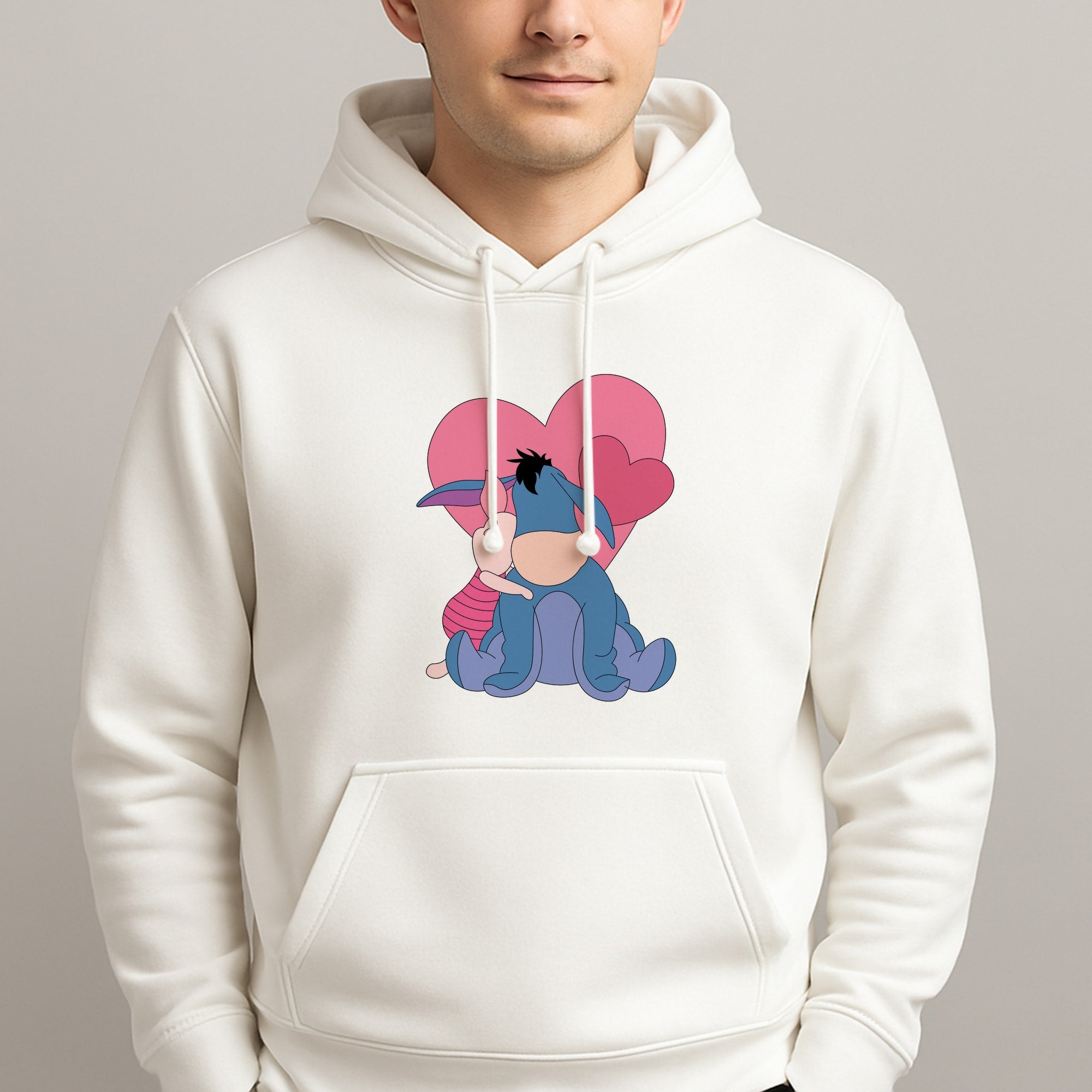 Donkey and Pig Valentine's Hoodie