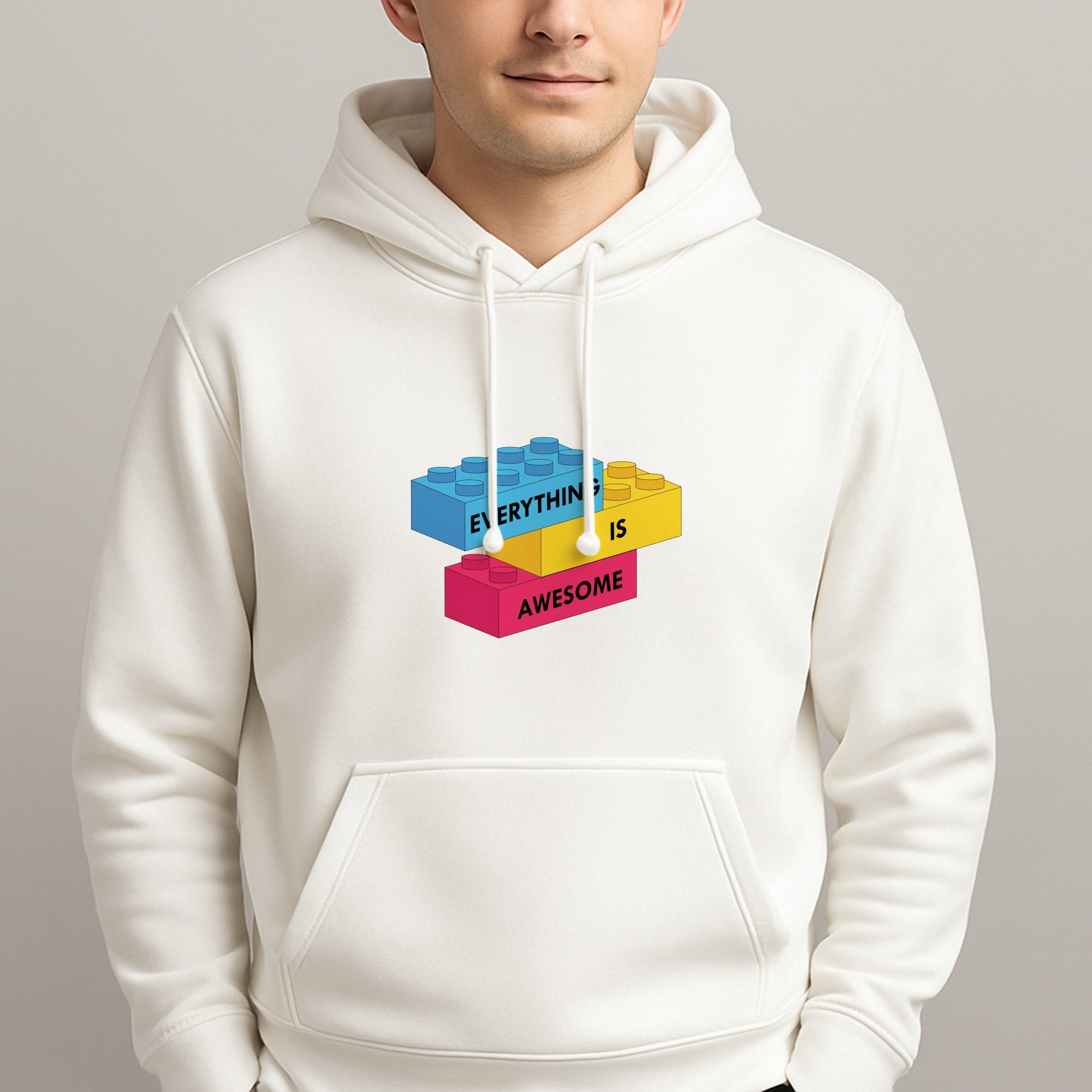 Everything Is Awesome Bricks Unisex Hooded Pullover