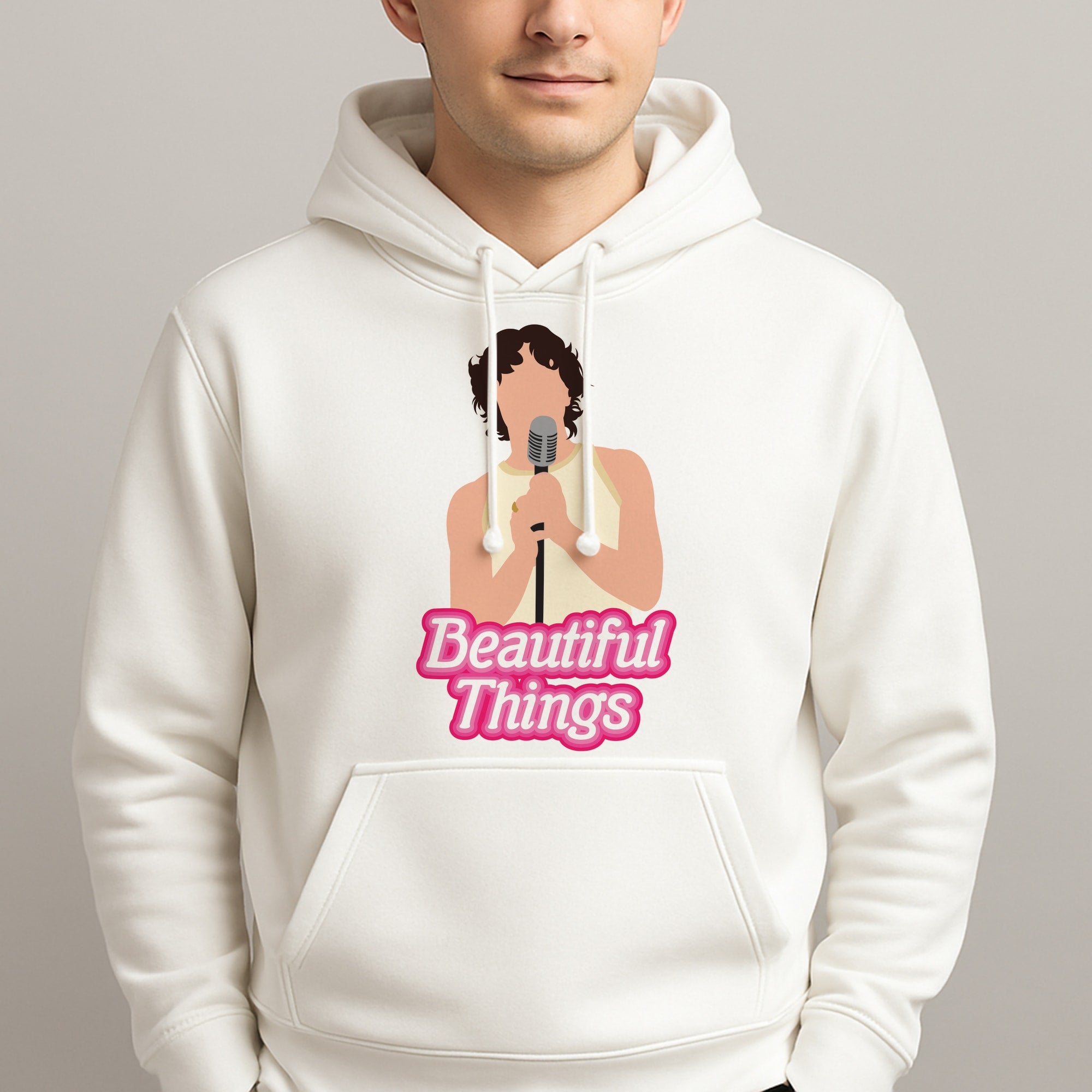 Neon Pink Beautiful Things Unisex Hooded Pullover