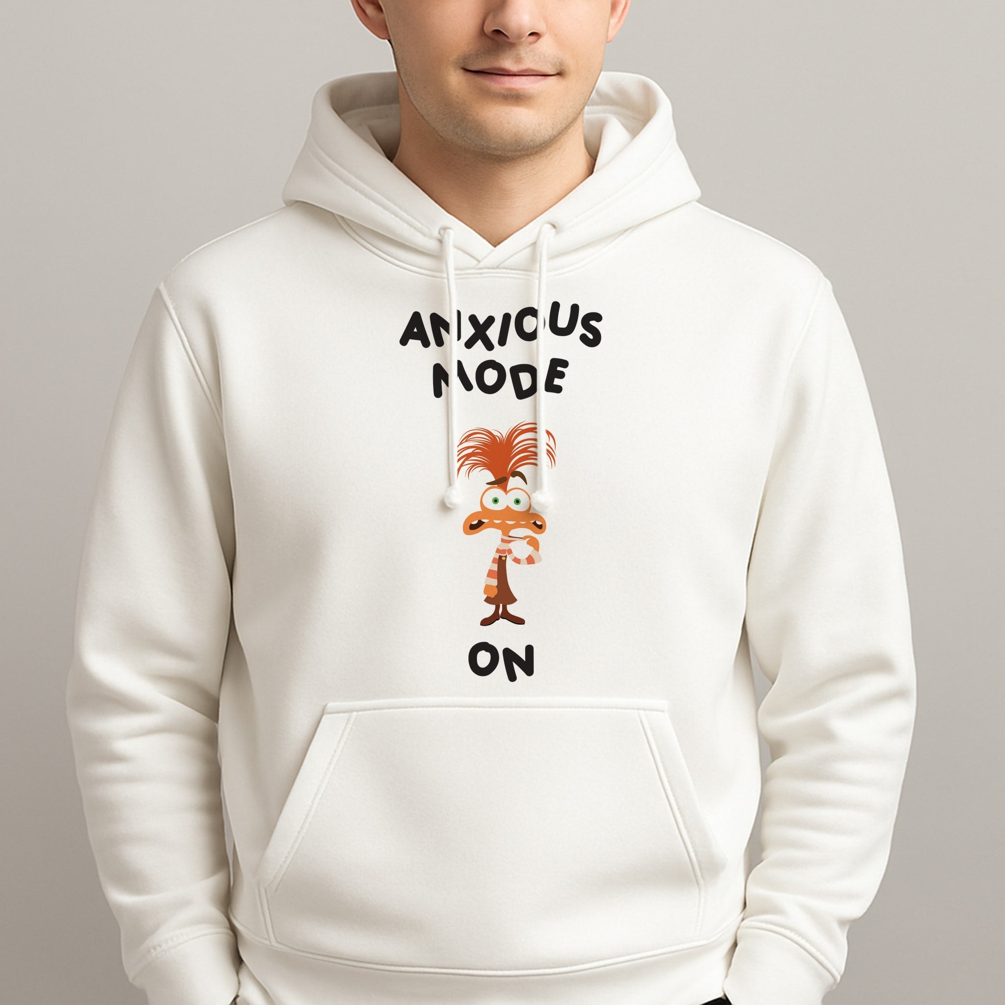 Anxious Mode On - Inside Out Unisex Hooded Pullover
