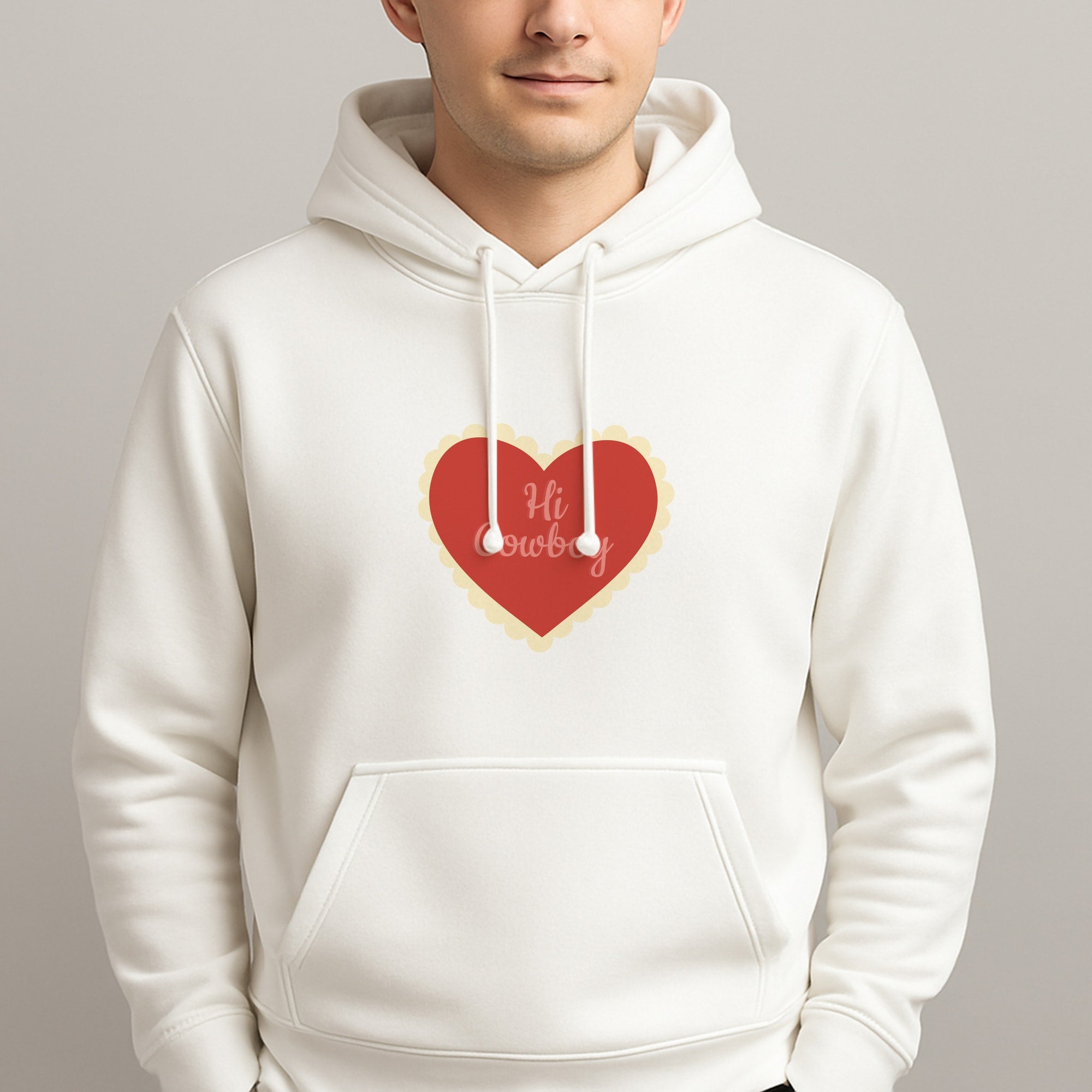 Hi Cowboy - Western Unisex Hooded Pullover