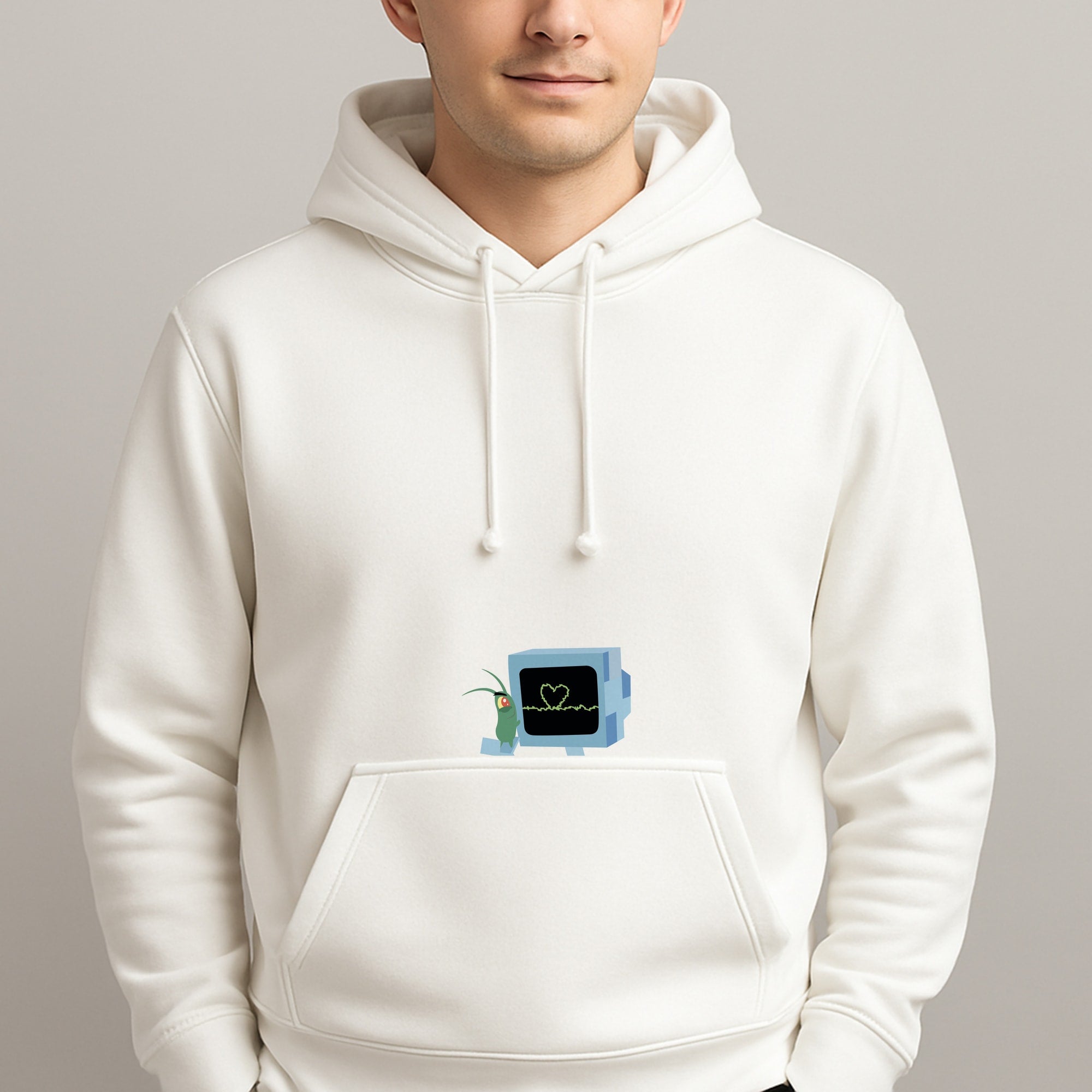 Plankton And Karen Unisex Hooded Pullover