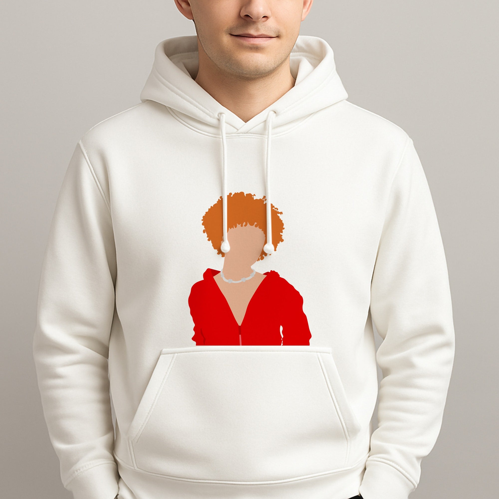 Red Unisex Hooded Pullover - Ice Spice Unisex Hooded Pullover