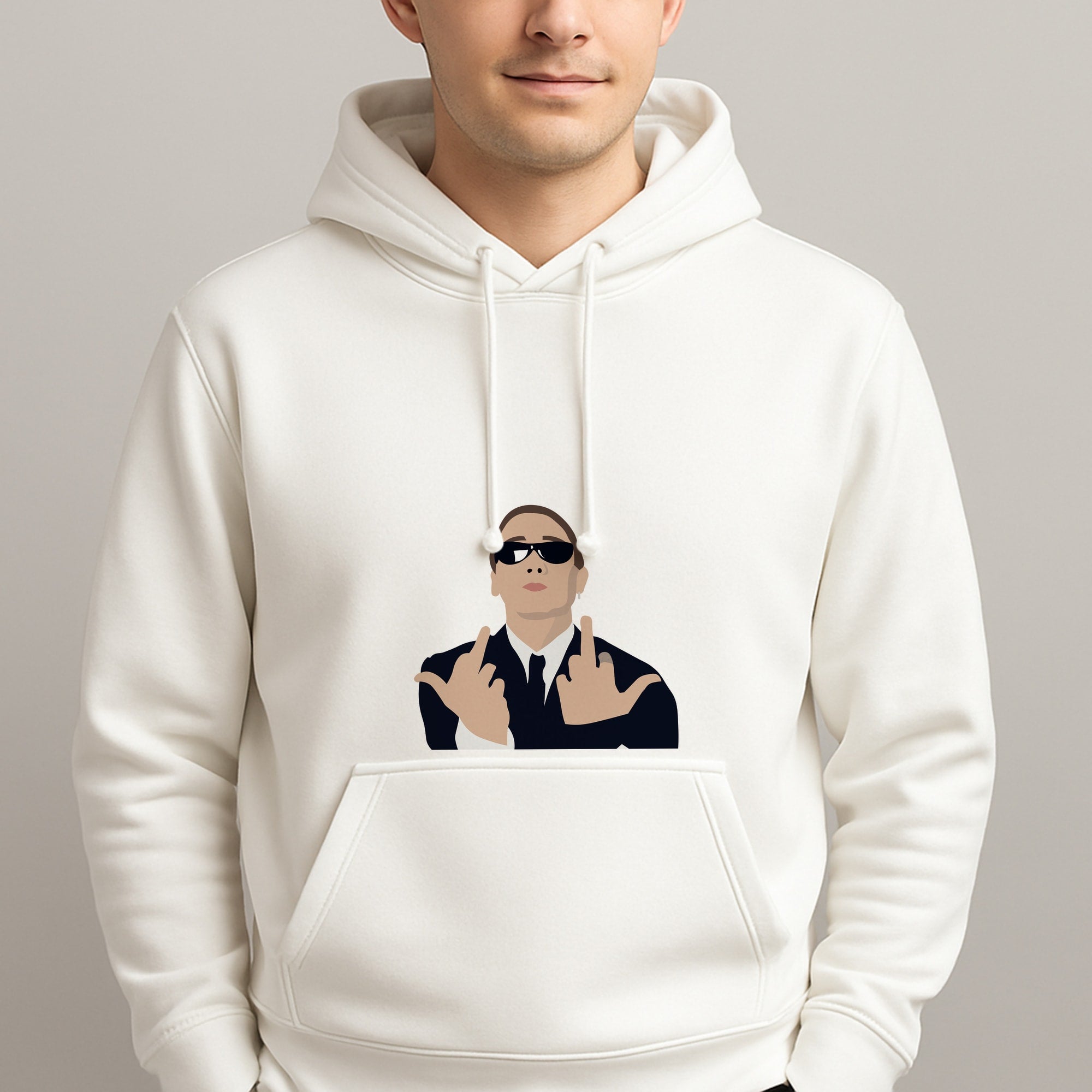 Middle Finger Unisex Hooded Pullover