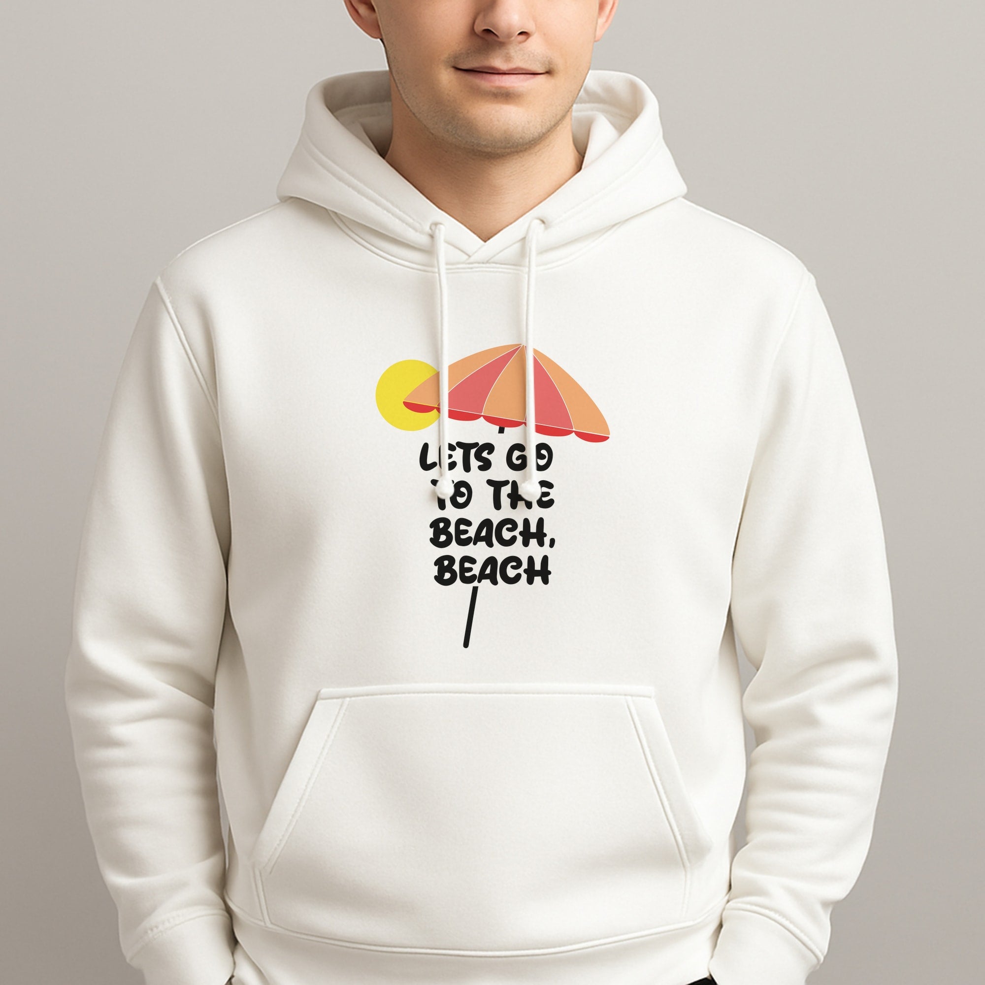 Lets Go To The Beach - Summer Quotes Unisex Hooded Pullover