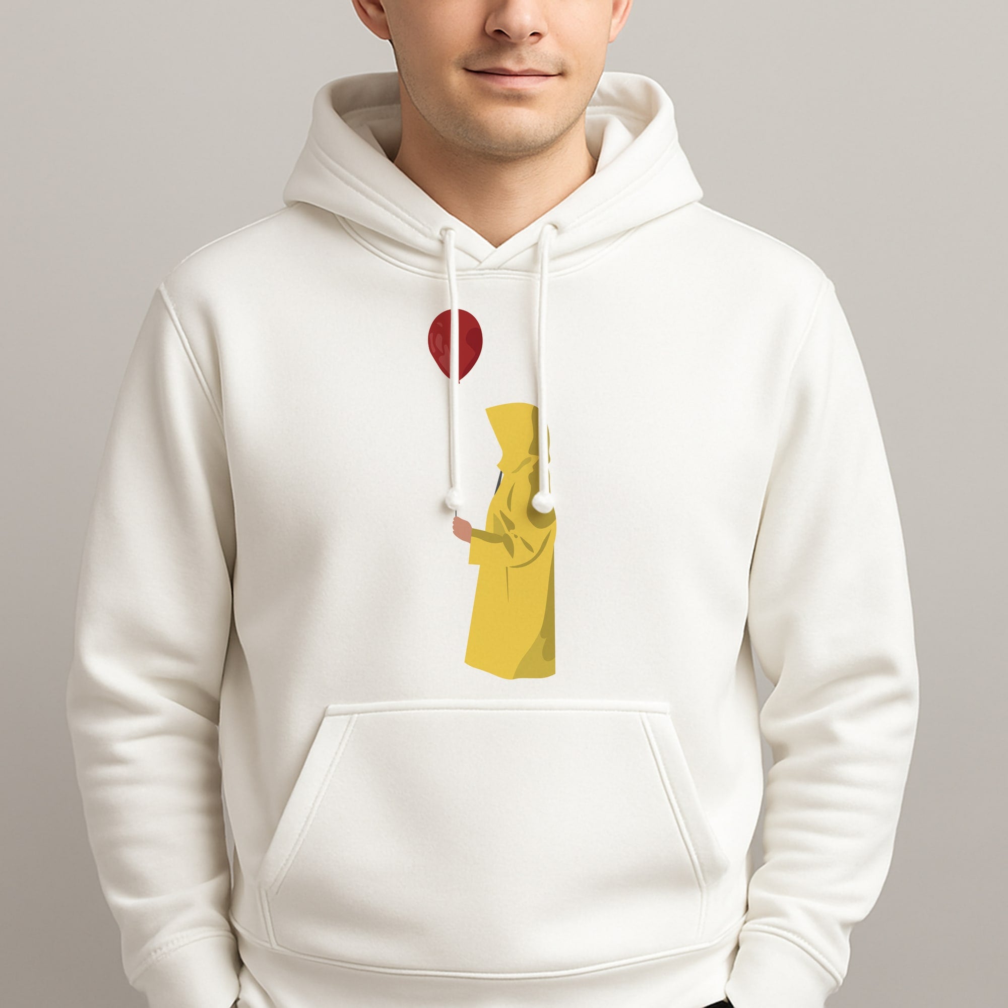 Holding Balloon - Clown Unisex Hooded Pullover