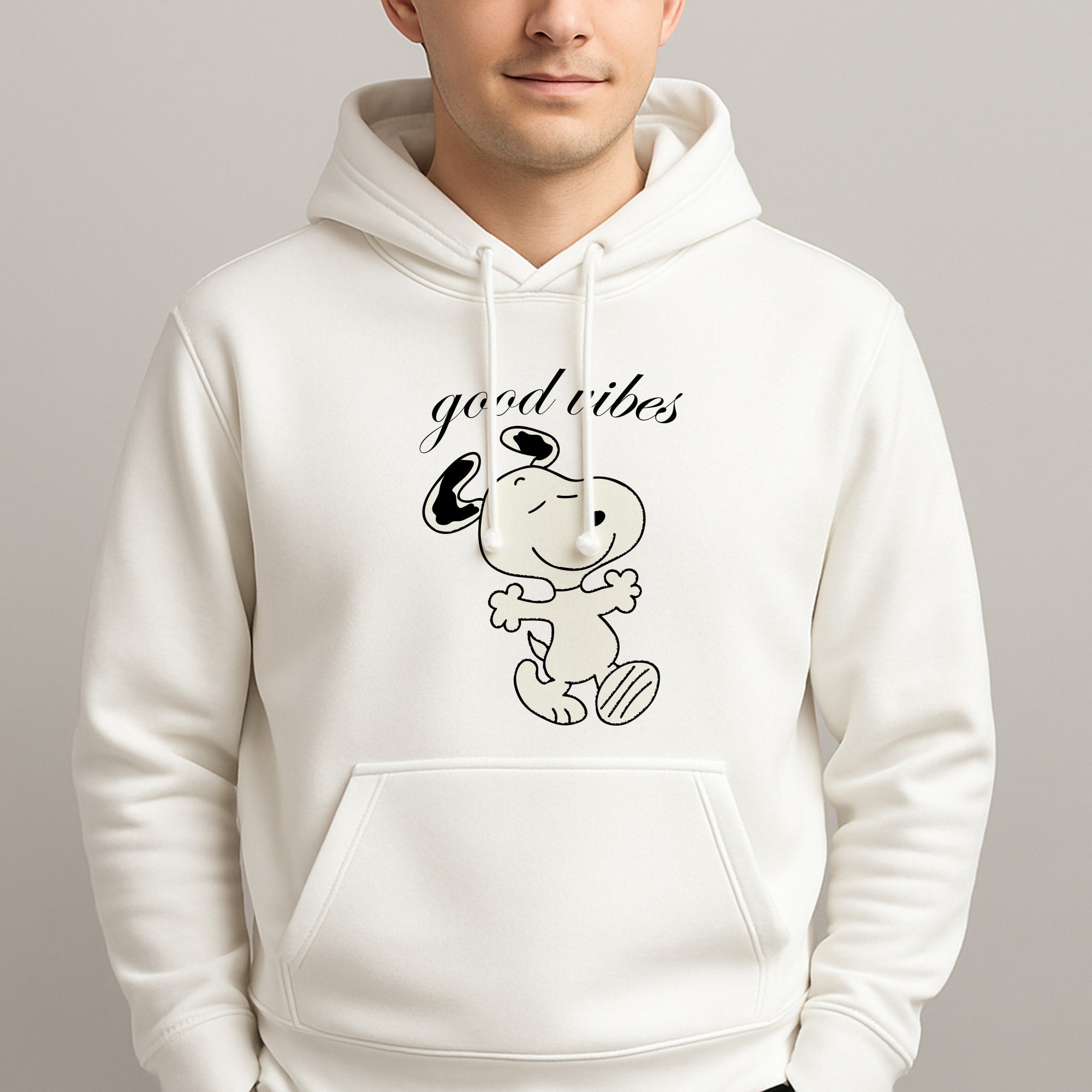 Good Vibes Cartoon Beagle Unisex Hooded Pullover