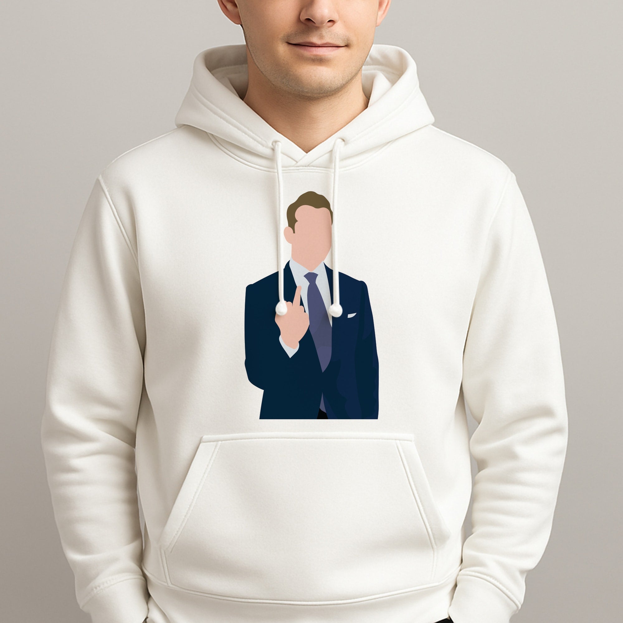 Middle Finger Unisex Hooded Pullover