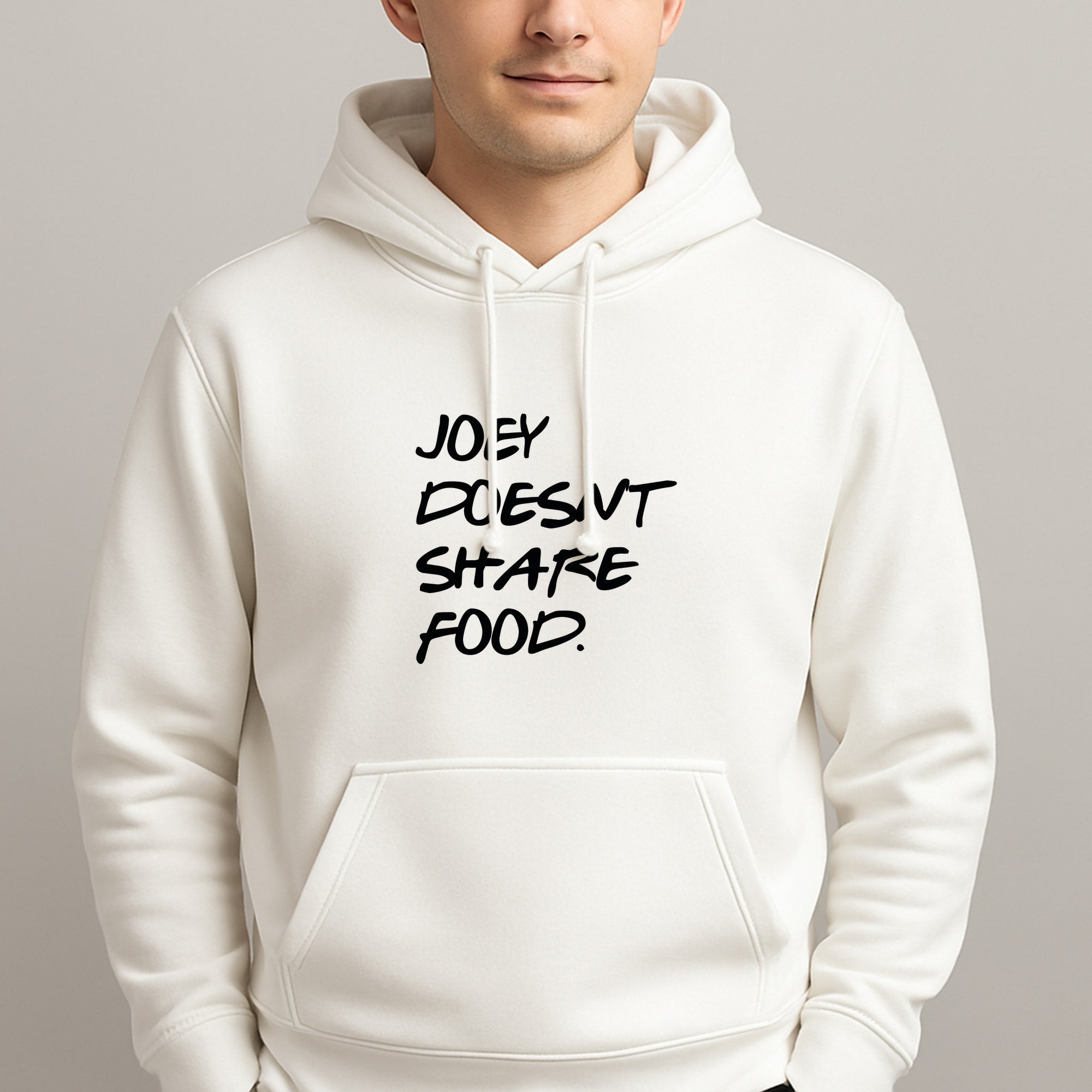 Joey Doesn't Share Food, Black Unisex Hooded Pullover