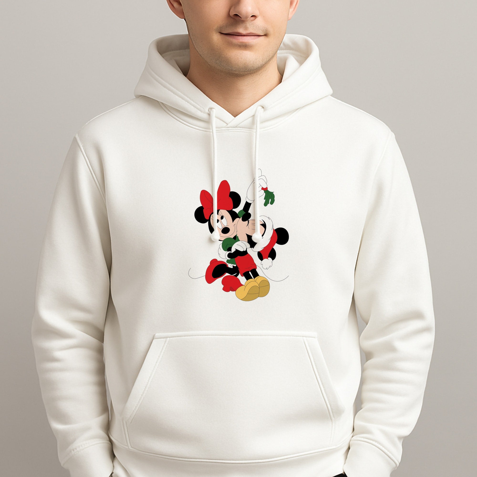 Mistletoe Fairytale Mice - Christmas Unisex Hooded Pullover