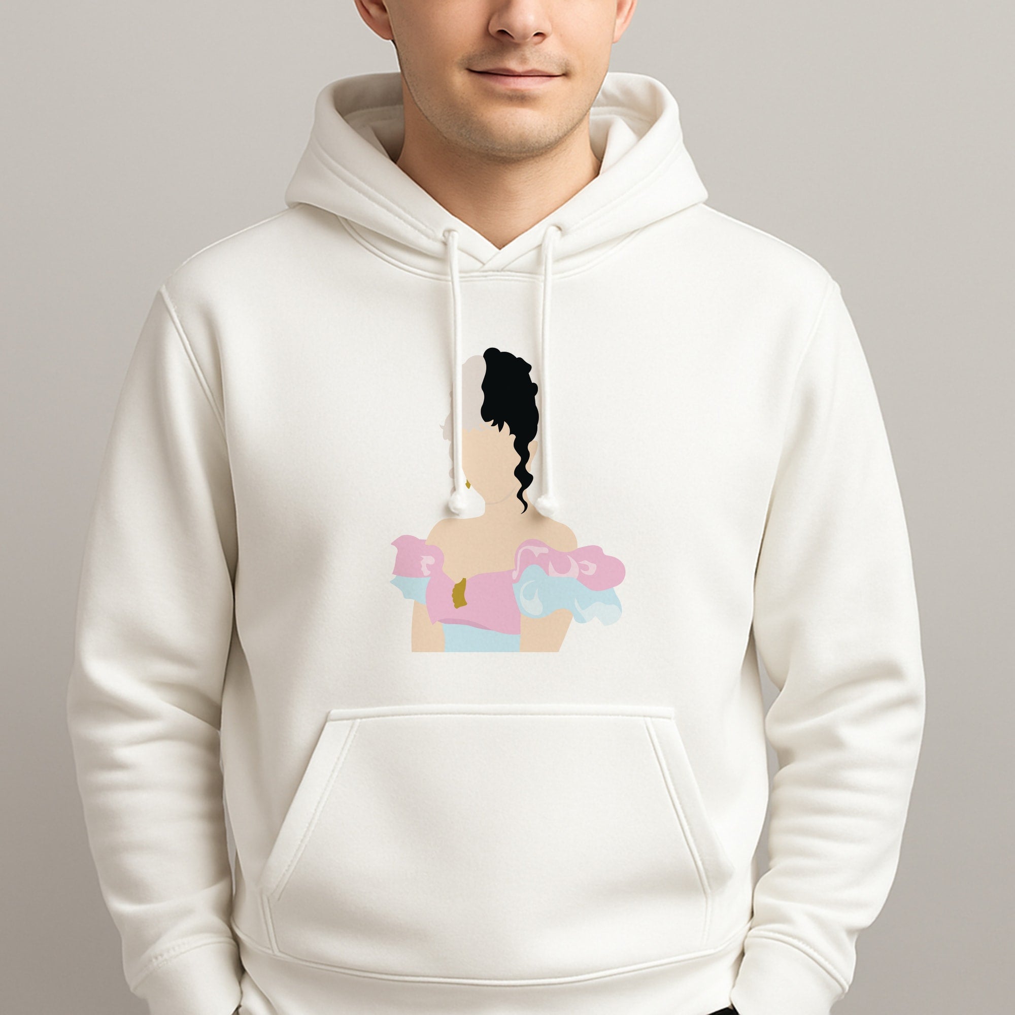 Blue And Pink Dress Unisex Hooded Pullover