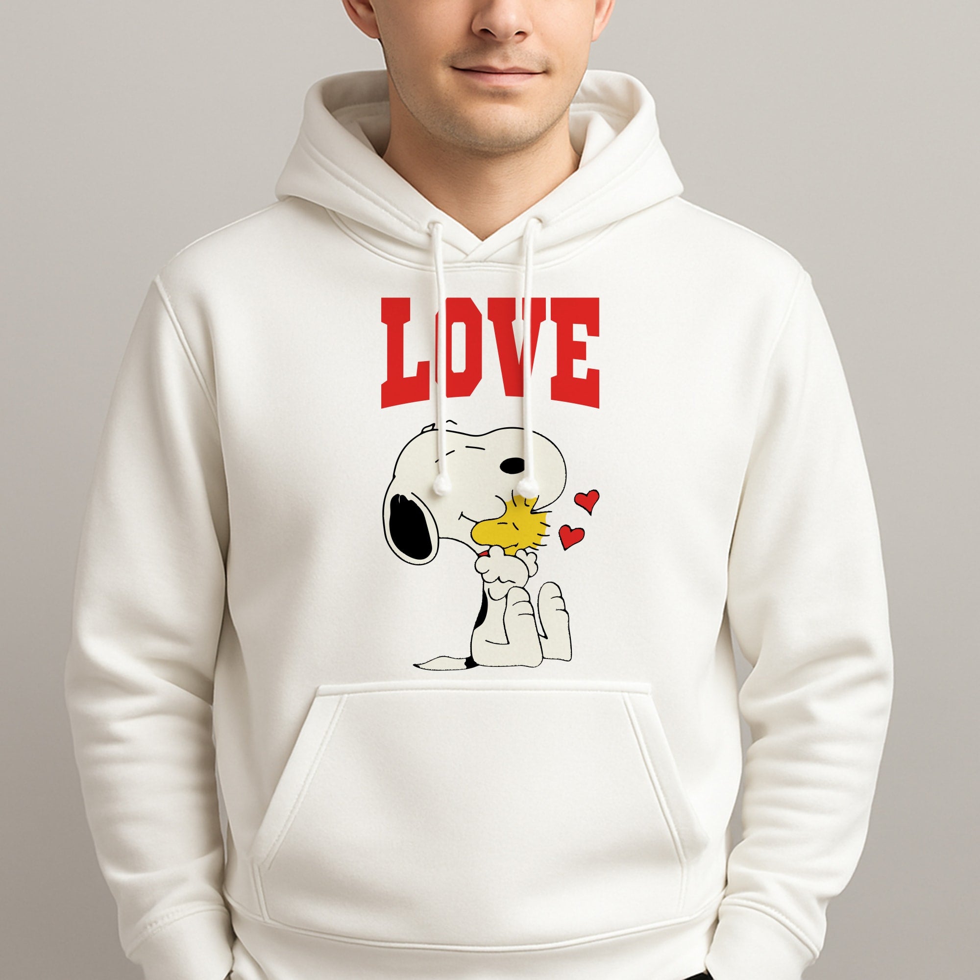 Love Cartoon Beagle Unisex Hooded Pullover