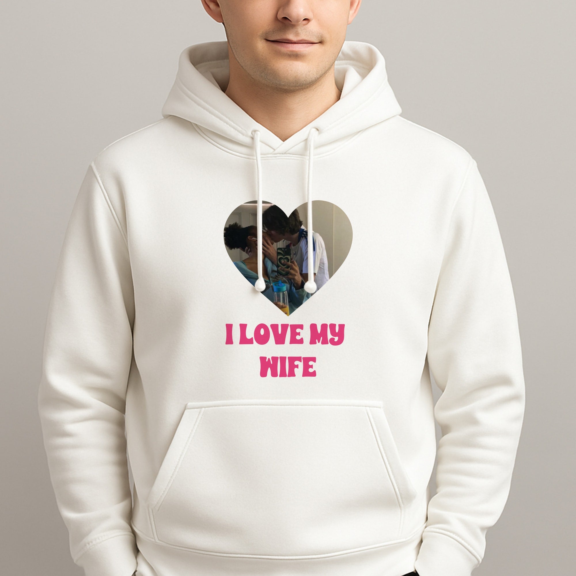 I Love My Wife - Personalised Couples Unisex Hooded Pullover