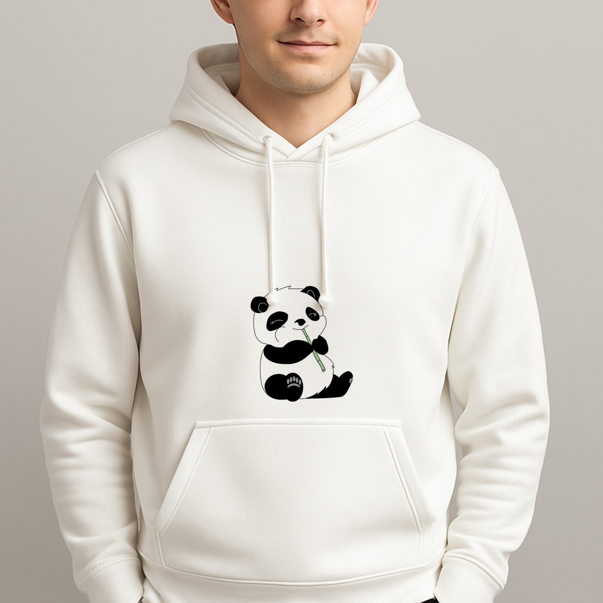 Vegan Panda Unisex Hooded Pullover