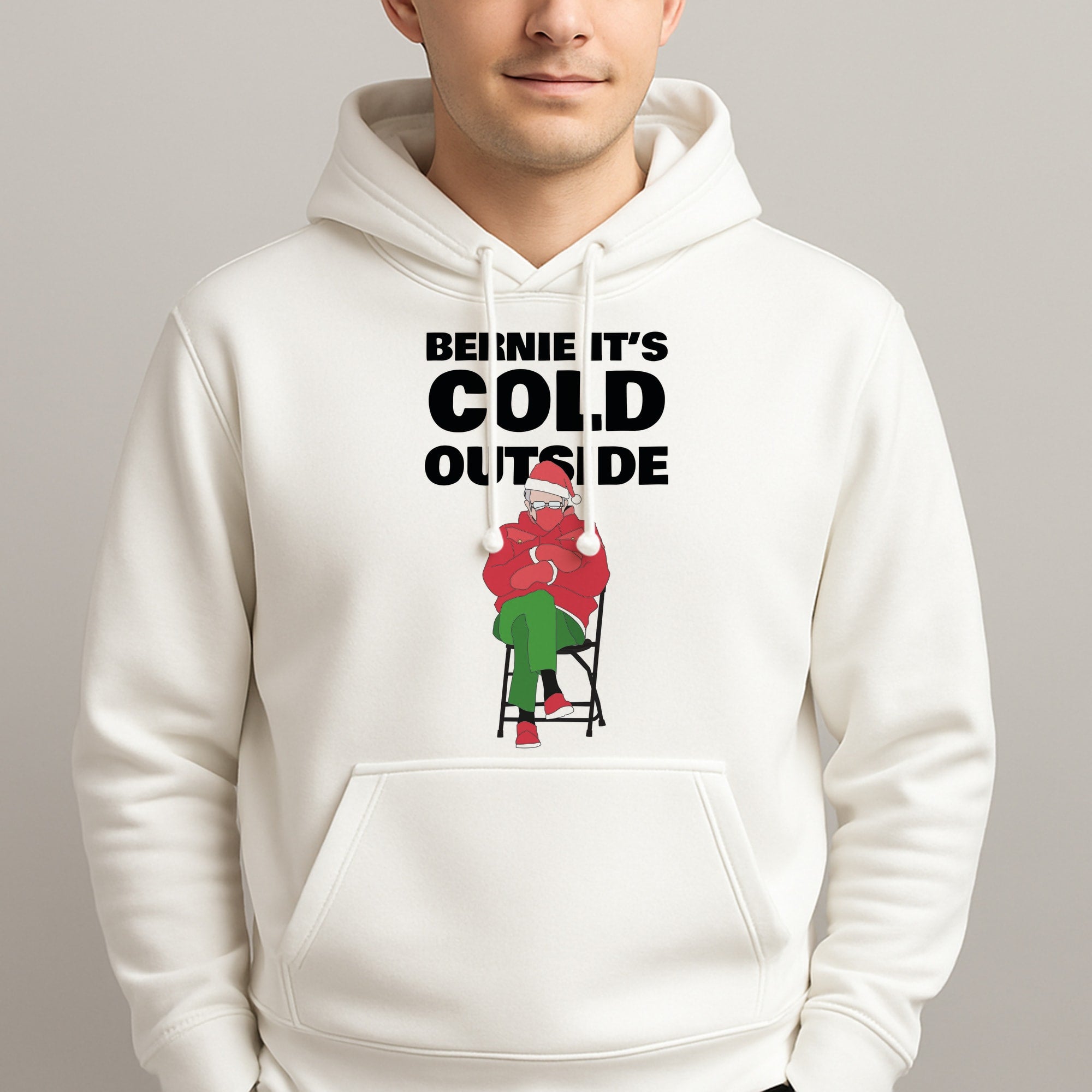 Bernie It's Cold Outside Unisex Hooded Pullover