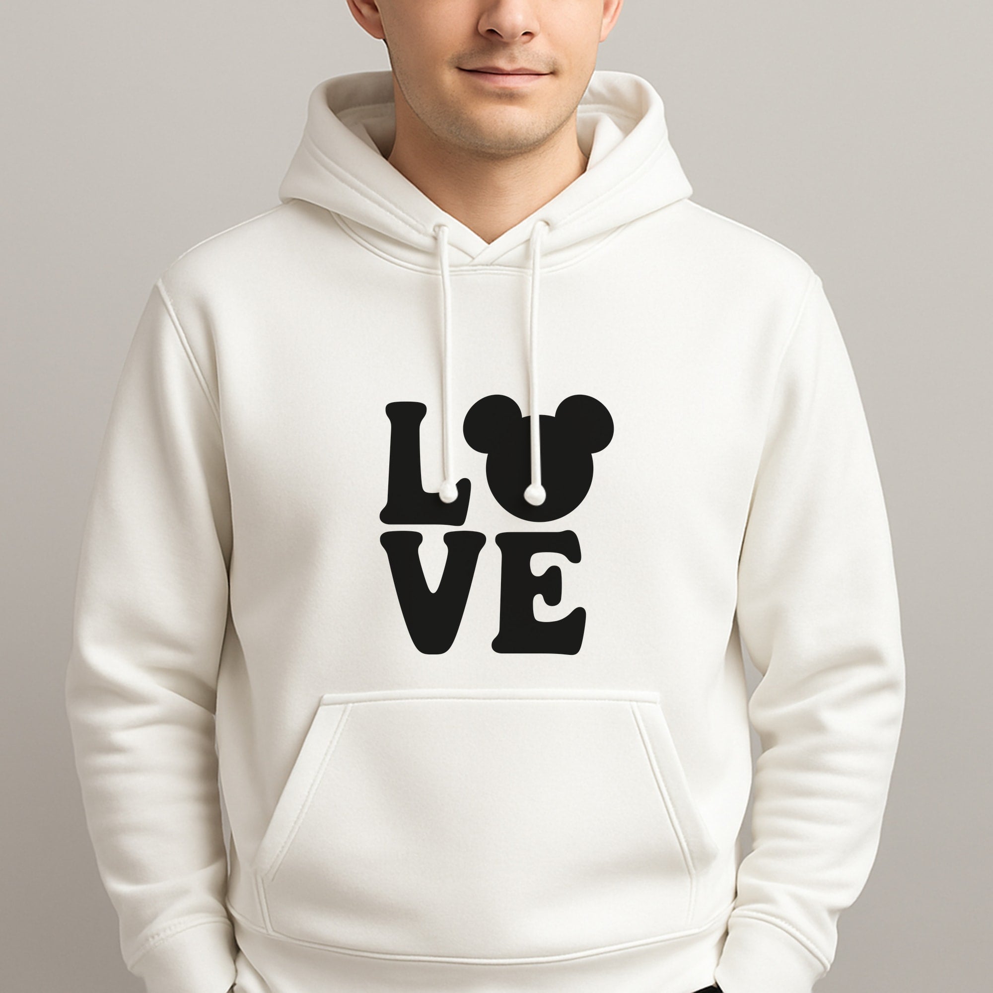 Mouse Love Valentine's Unisex Hooded Pullover