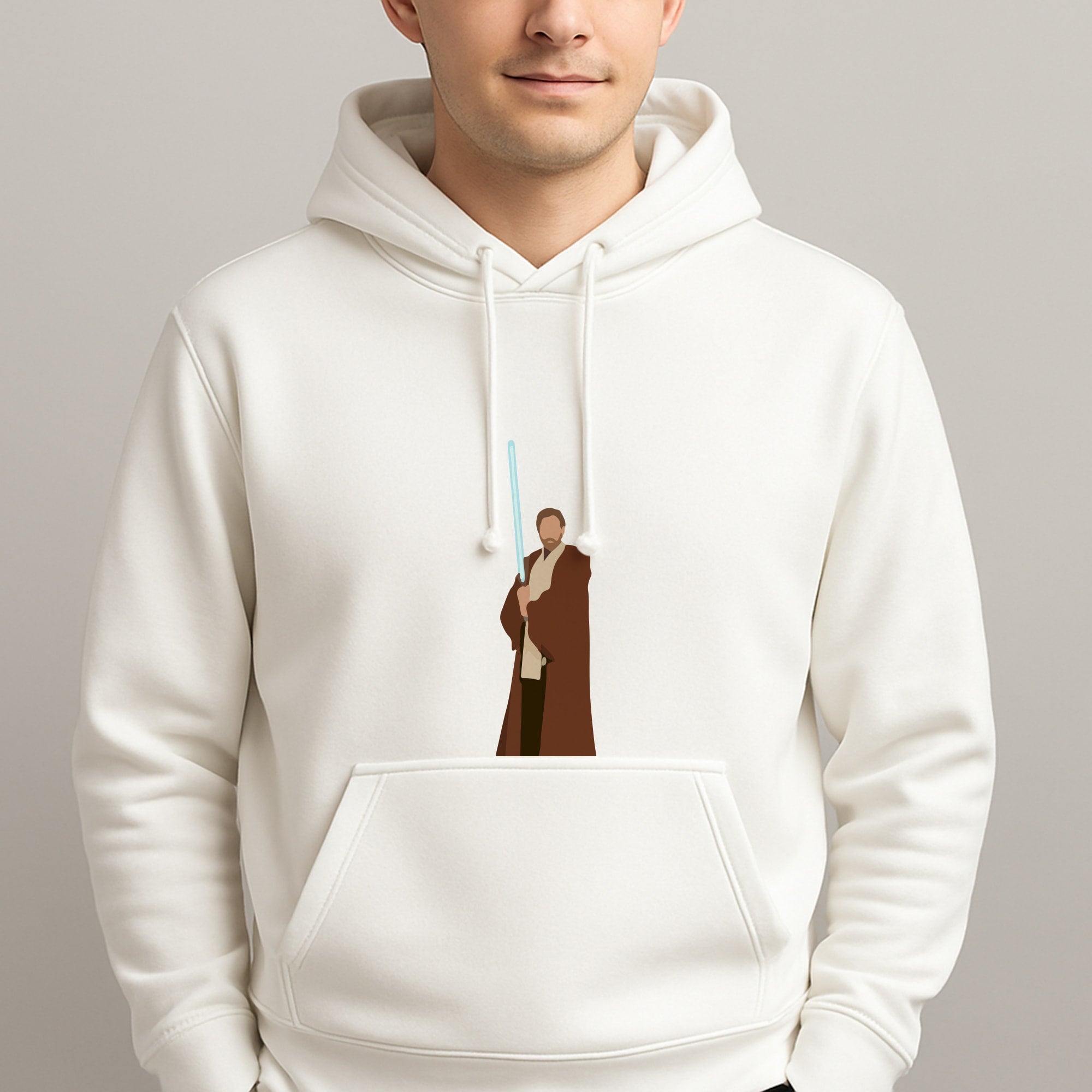 Kenobi Blue Lightsaber Unisex Hooded Pullover