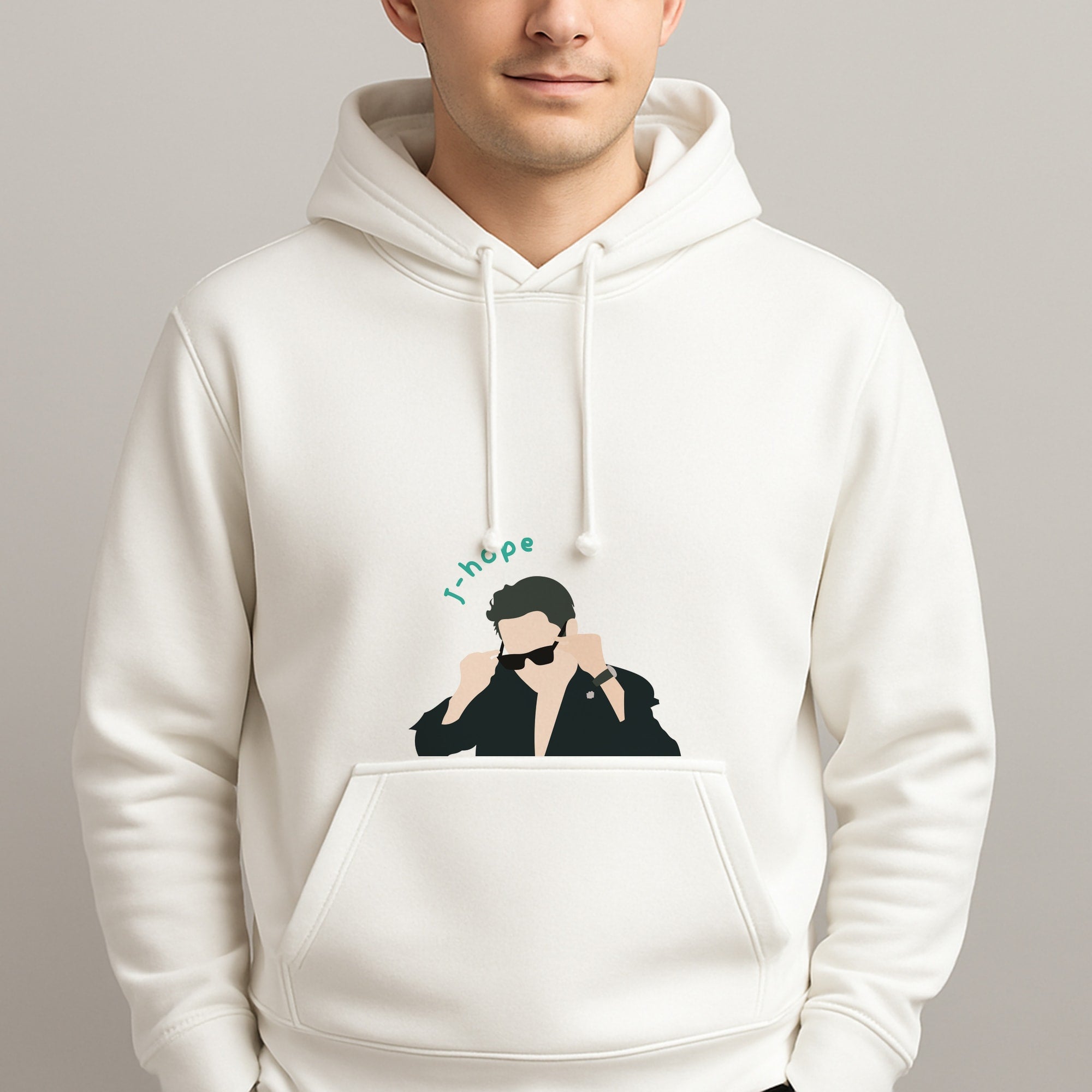 J-Hope Glasses - K Pop Unisex Hooded Pullover