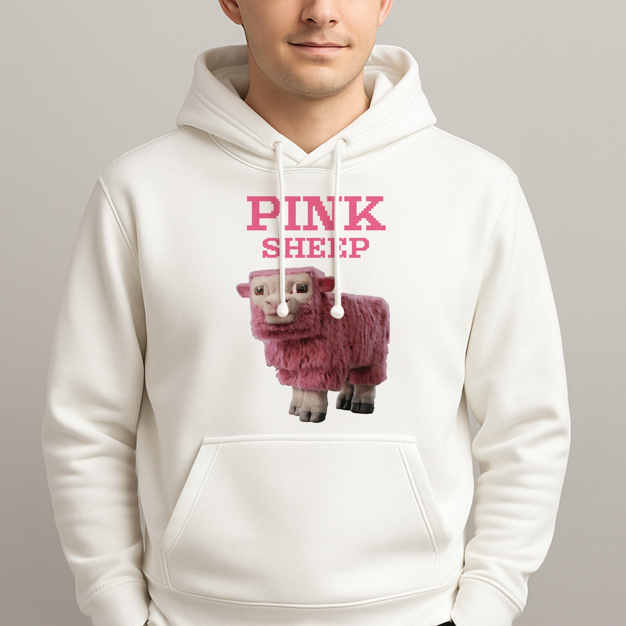 Pink Sheep Unisex Hooded Pullover