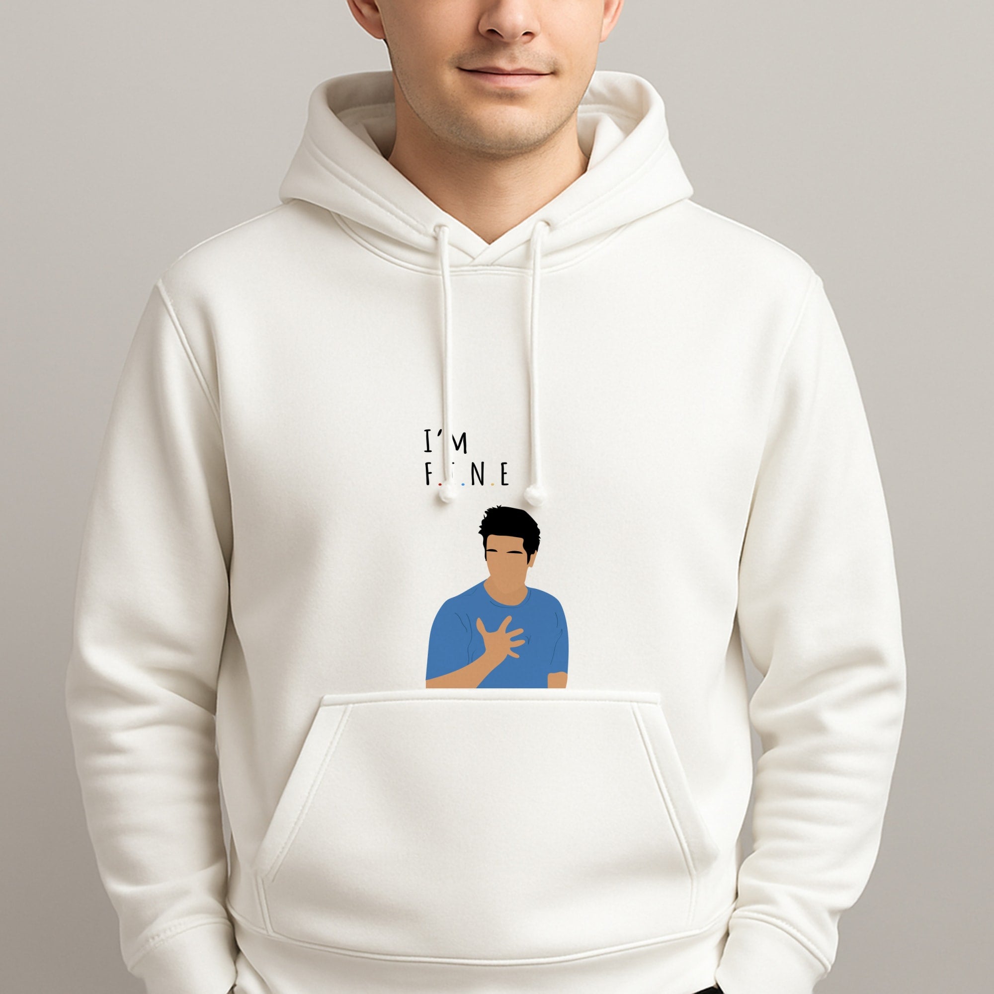I'm Fine Unisex Hooded Pullover