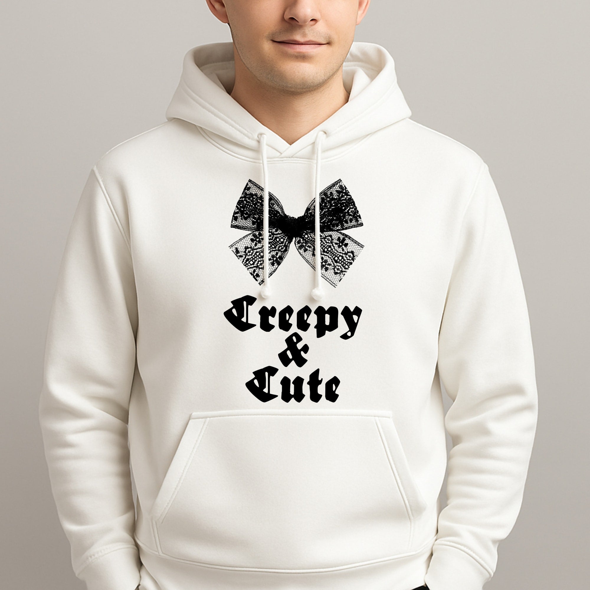 Creepy And Cute Coquette Unisex Hooded Pullover