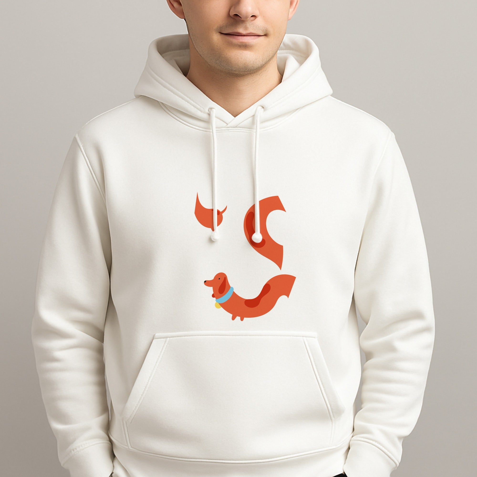 Sausage dog wrapped round - Dachshunds Unisex Hooded Pullover