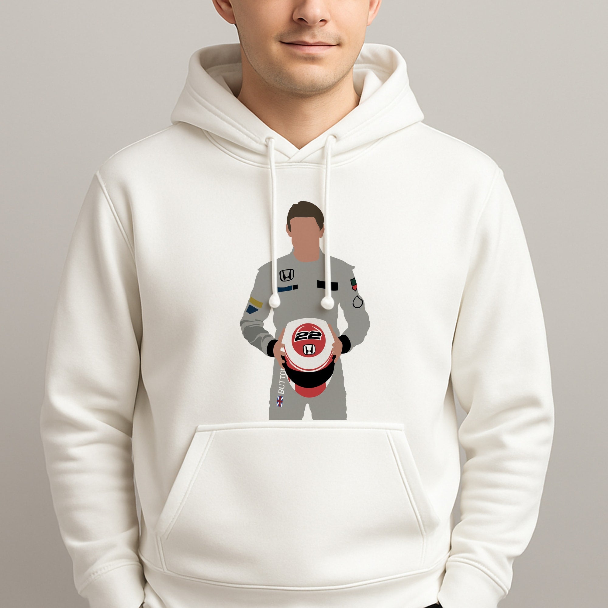 Button - F1 Unisex Hooded Pullover