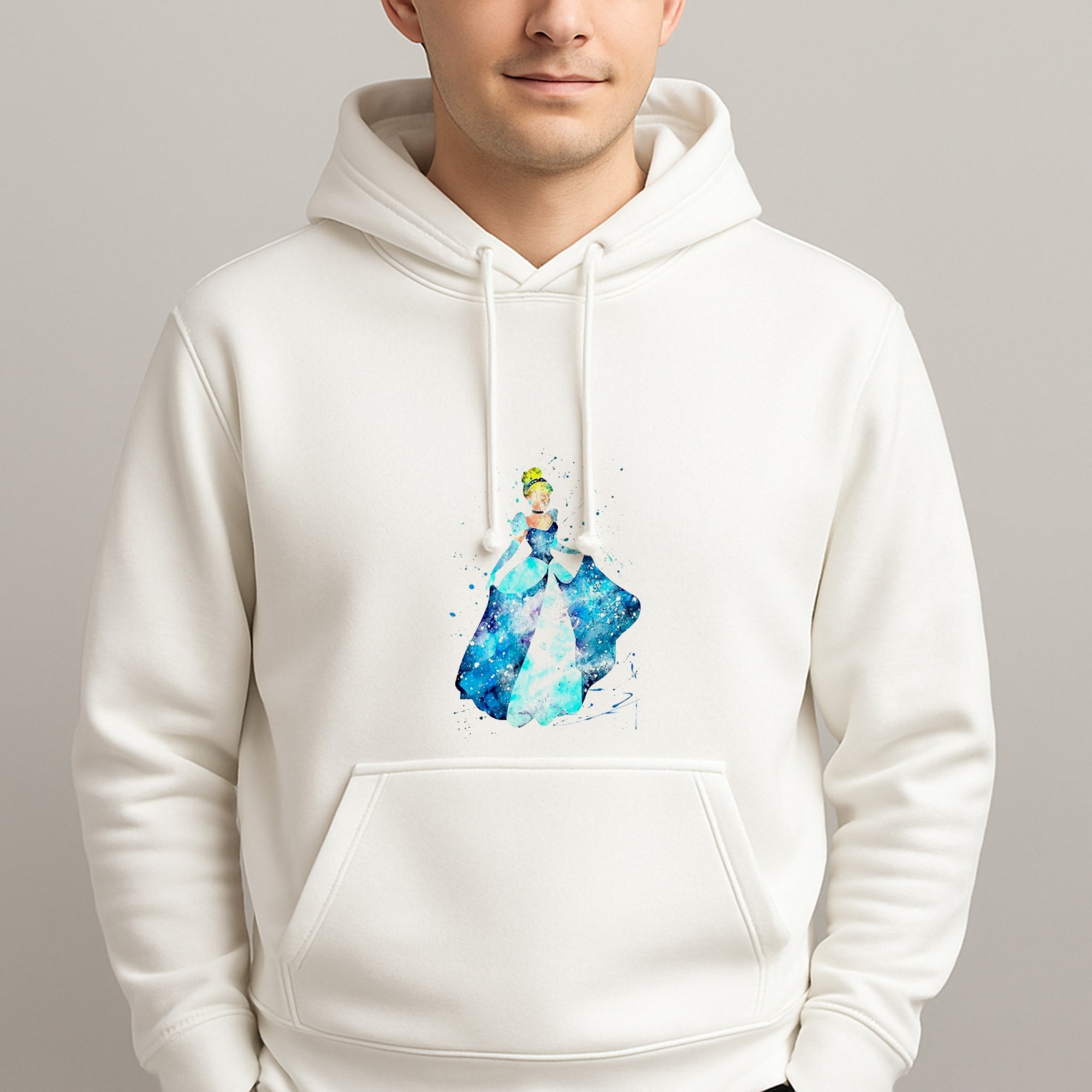 Watercolour Cinderella Fairytale Unisex Hooded Pullover