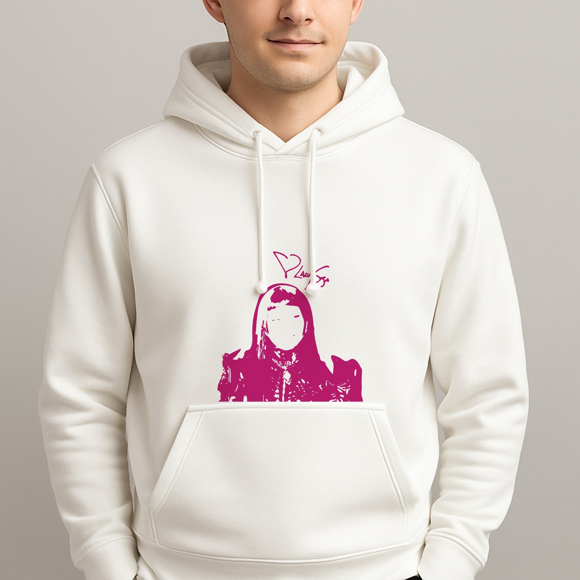 Pink Gaga Silhouette Unisex Hooded Pullover