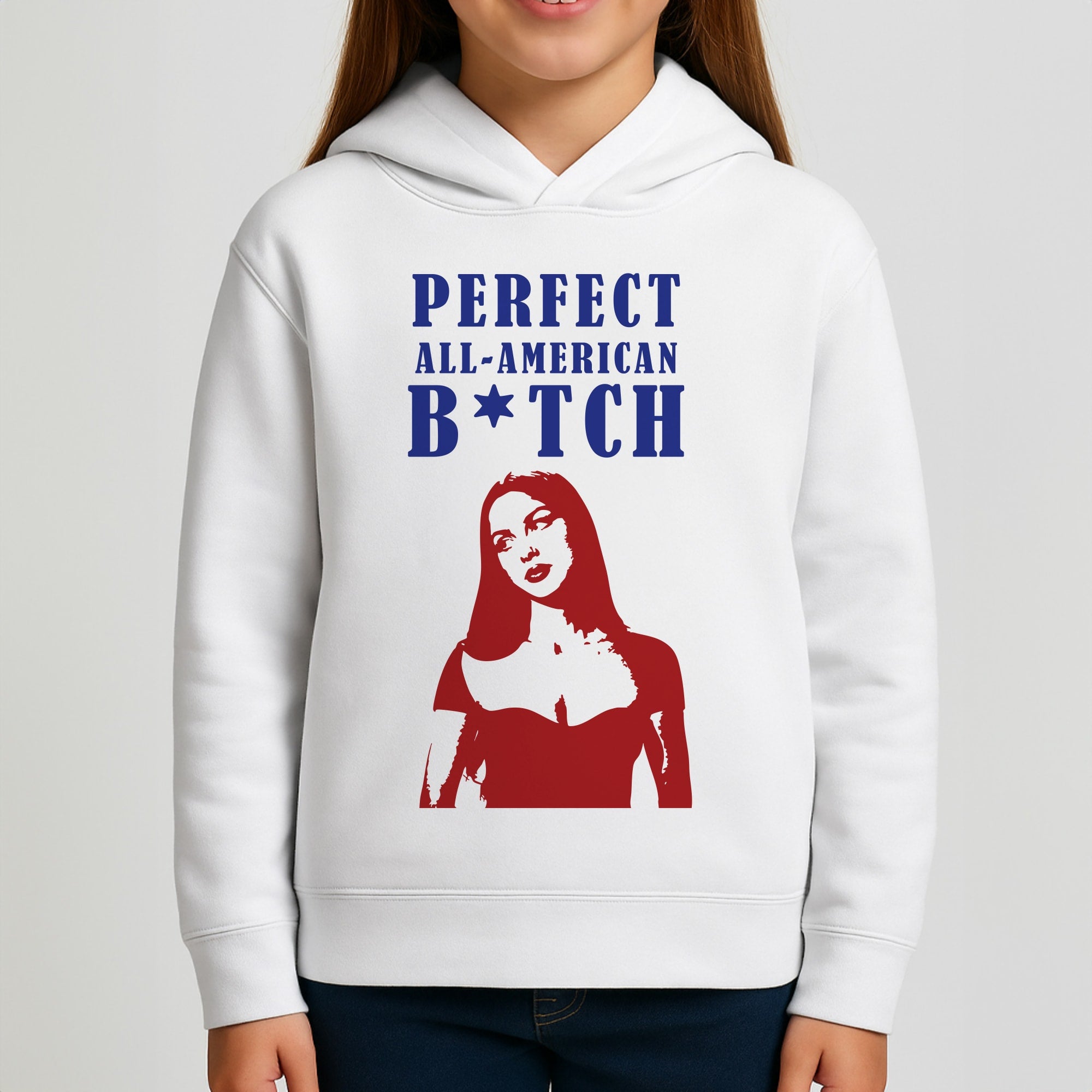 All American Stripes Girls Hoodie