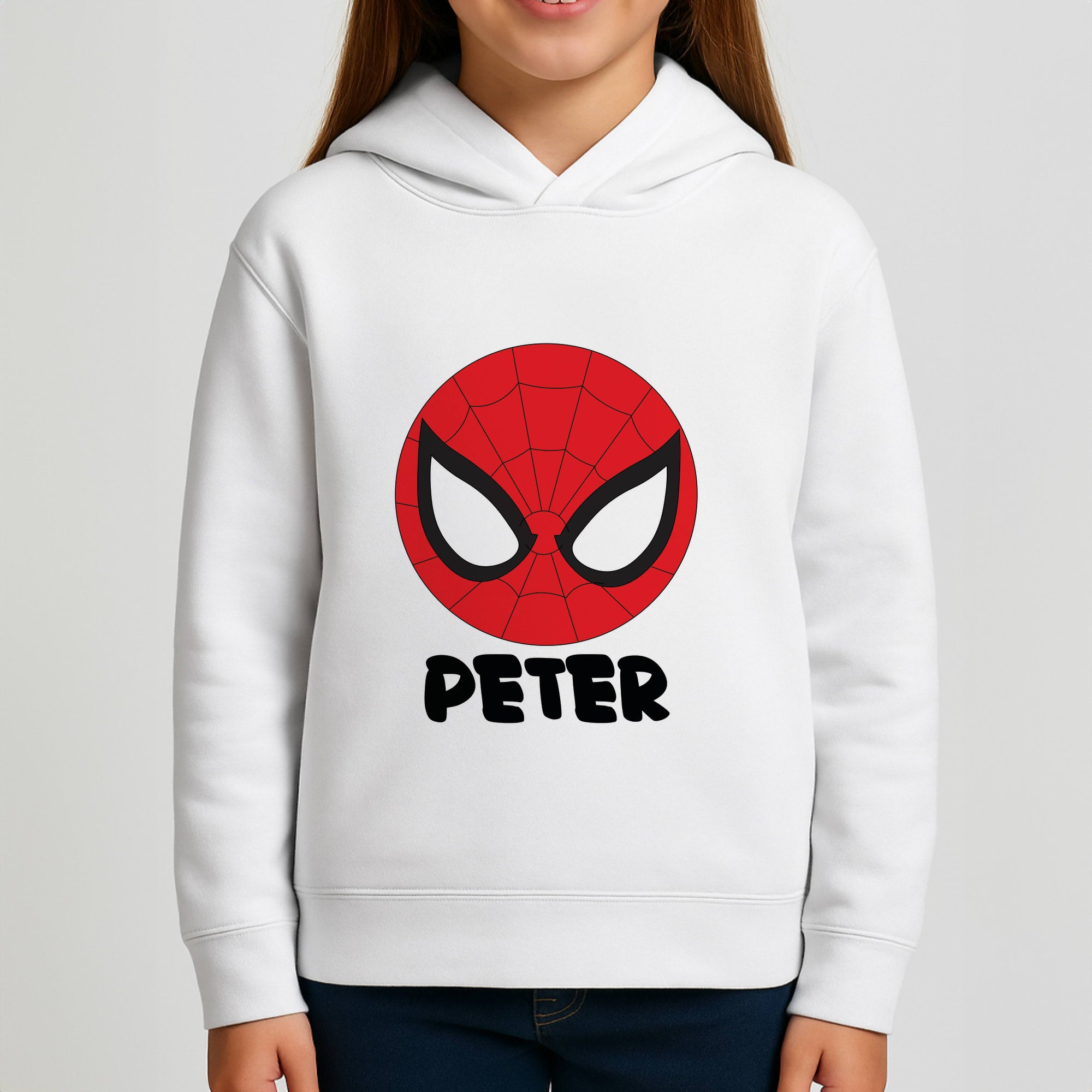 SpiderMan - Personalised Superhero Comic Girls Hoodie
