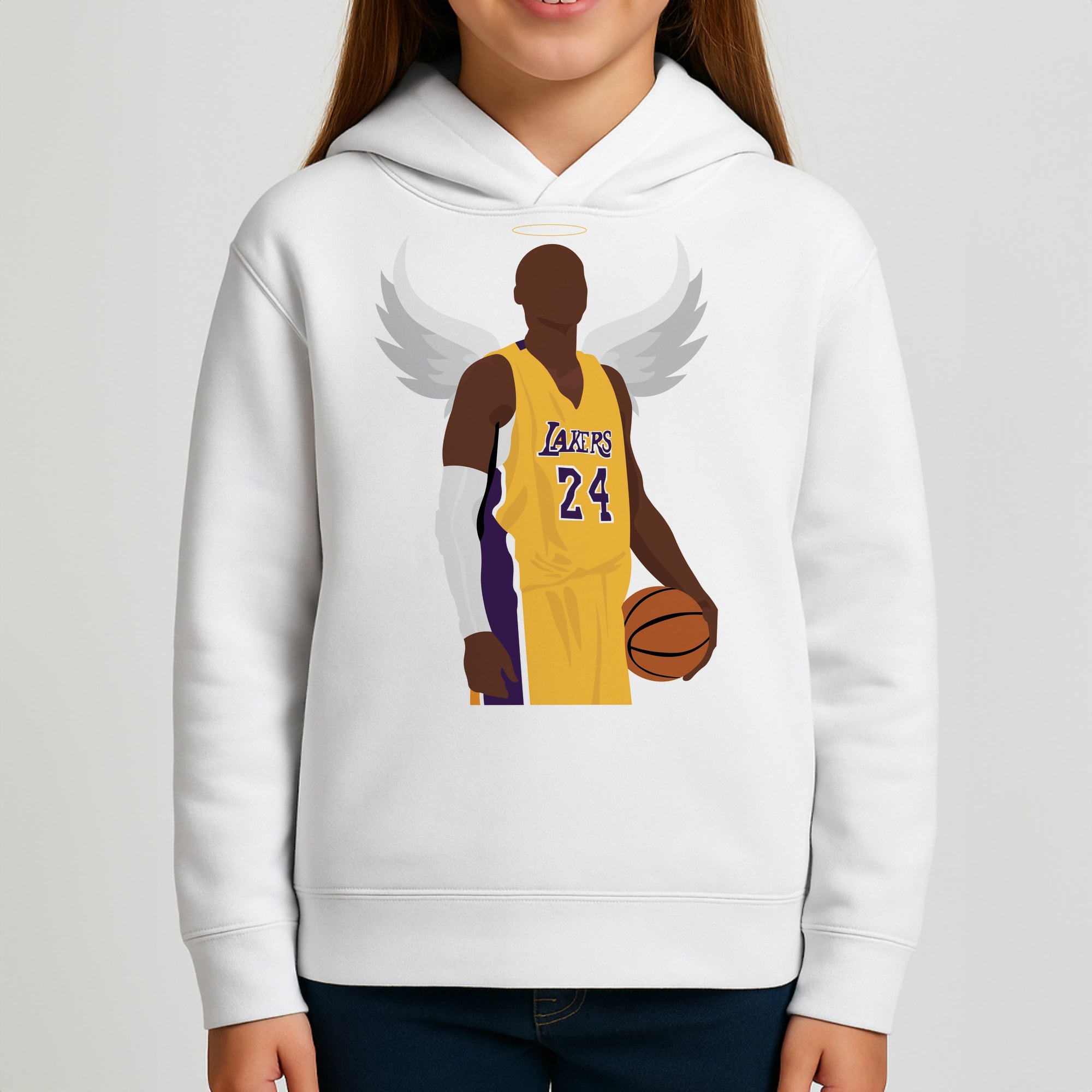 Kobe with wings - Basketball Kids Hoodie