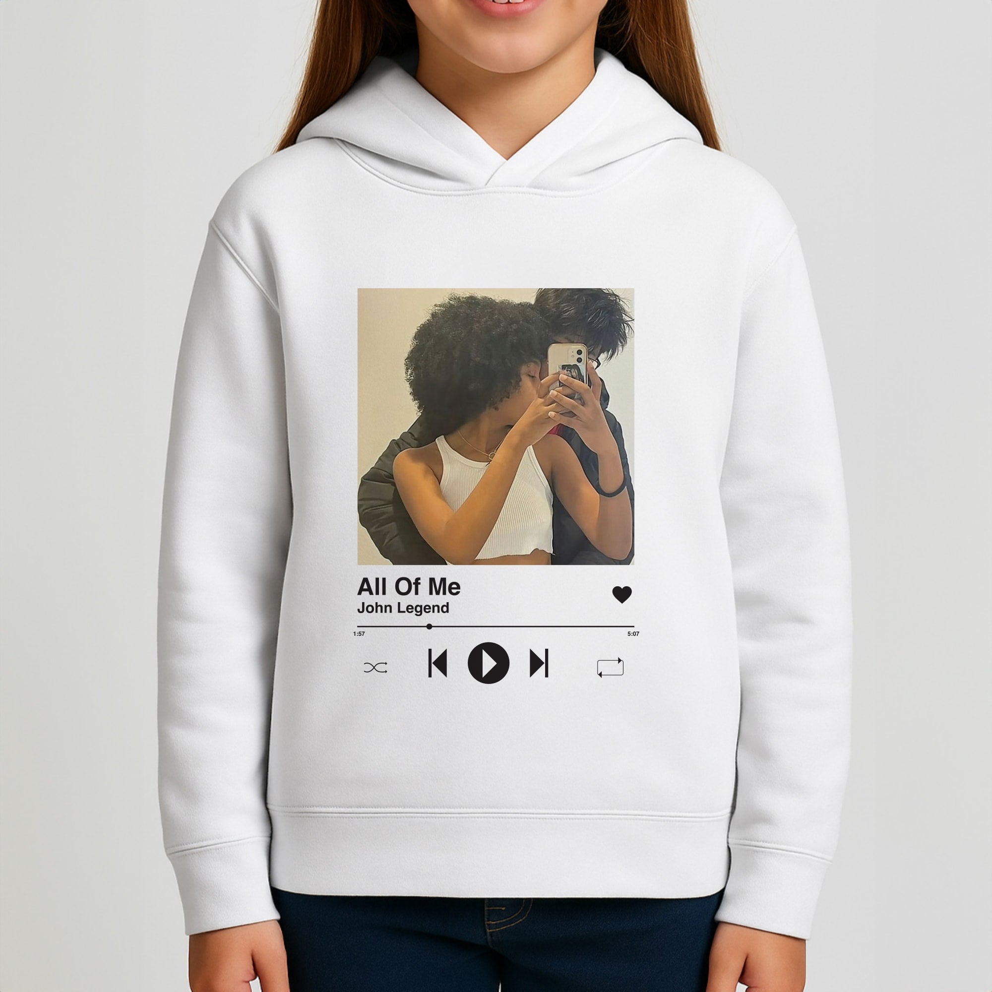 Album Cover - Personalised Couples Girls Hoodie