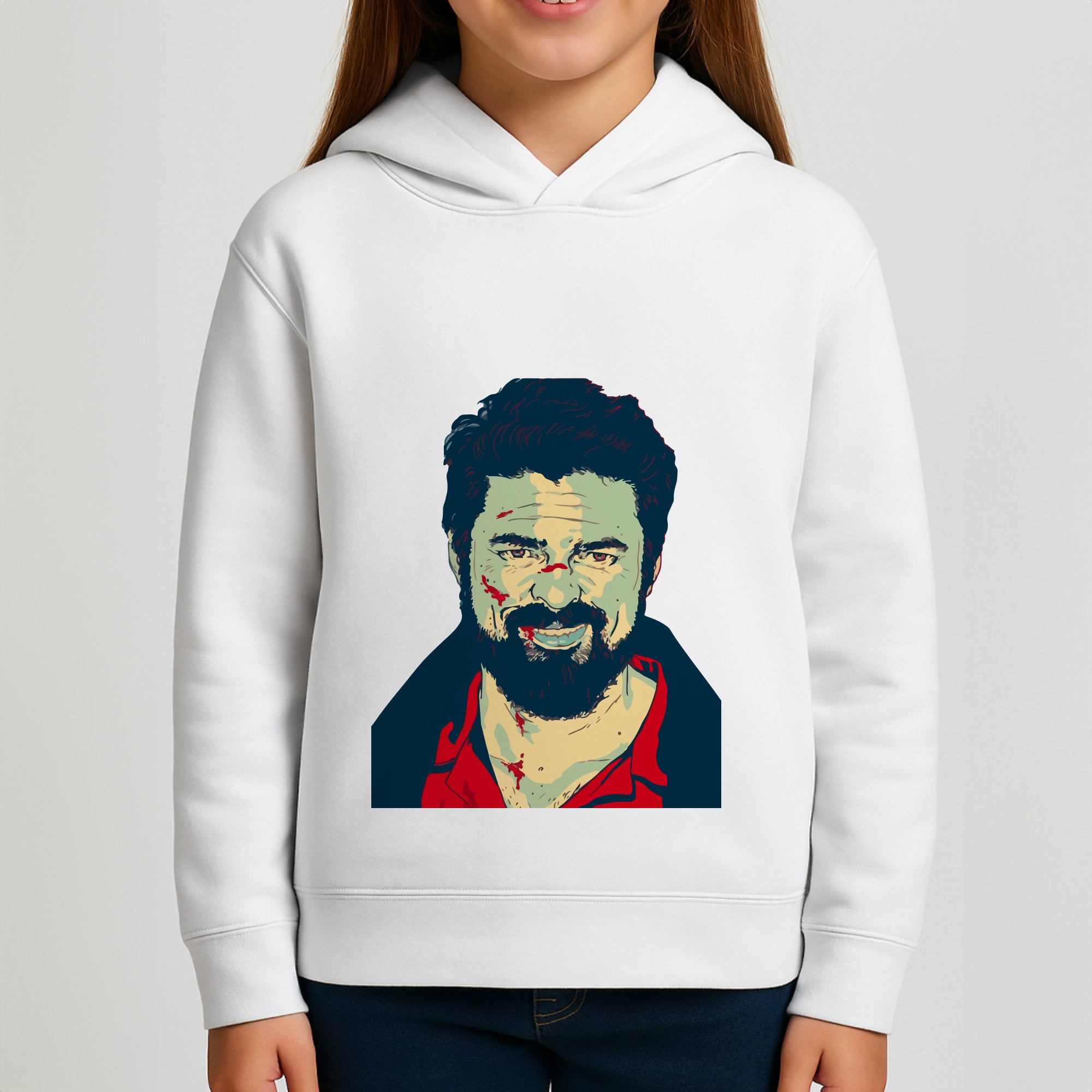 Billy Butcher Face Girls Hoodie