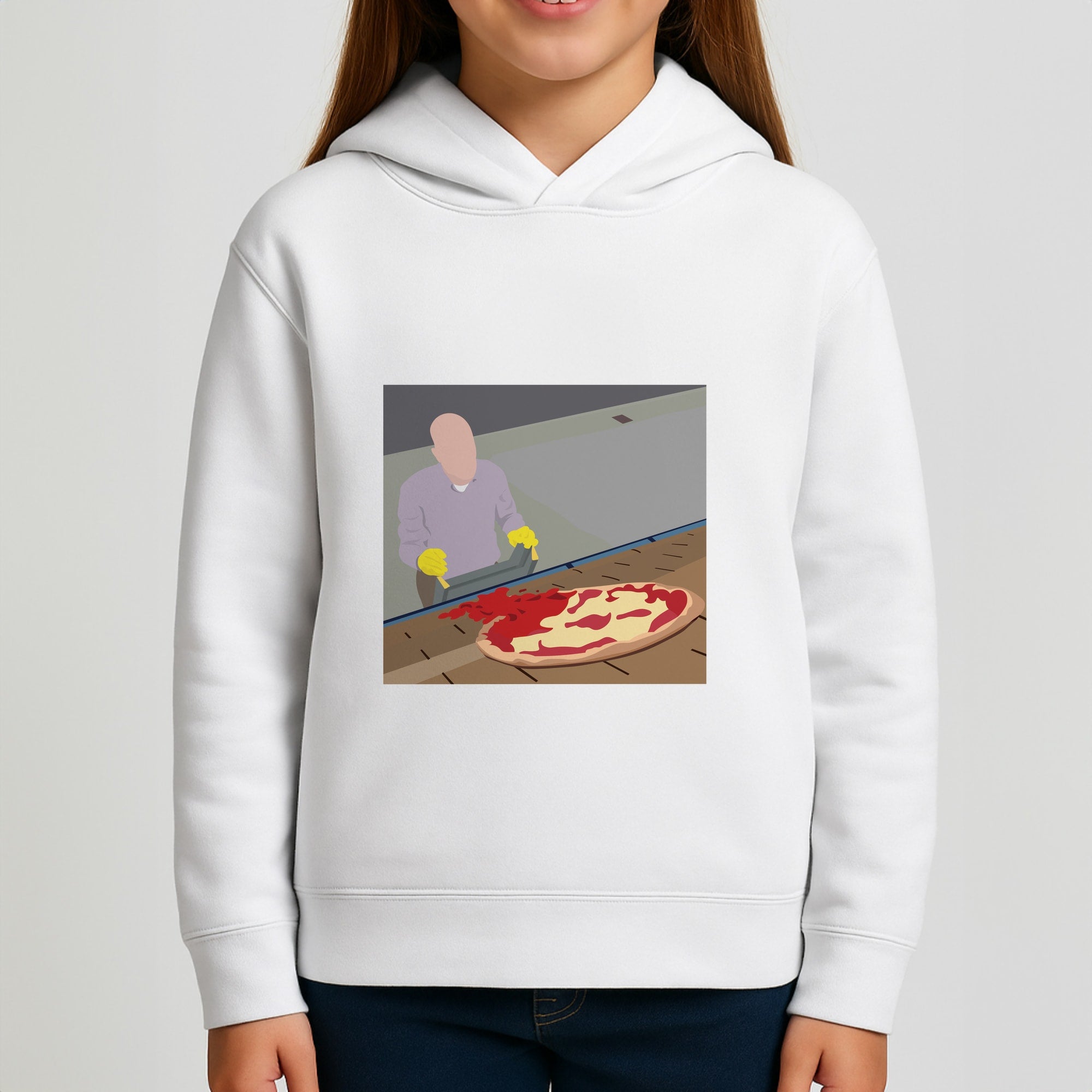 Pizza On The Roof Girls Hoodie