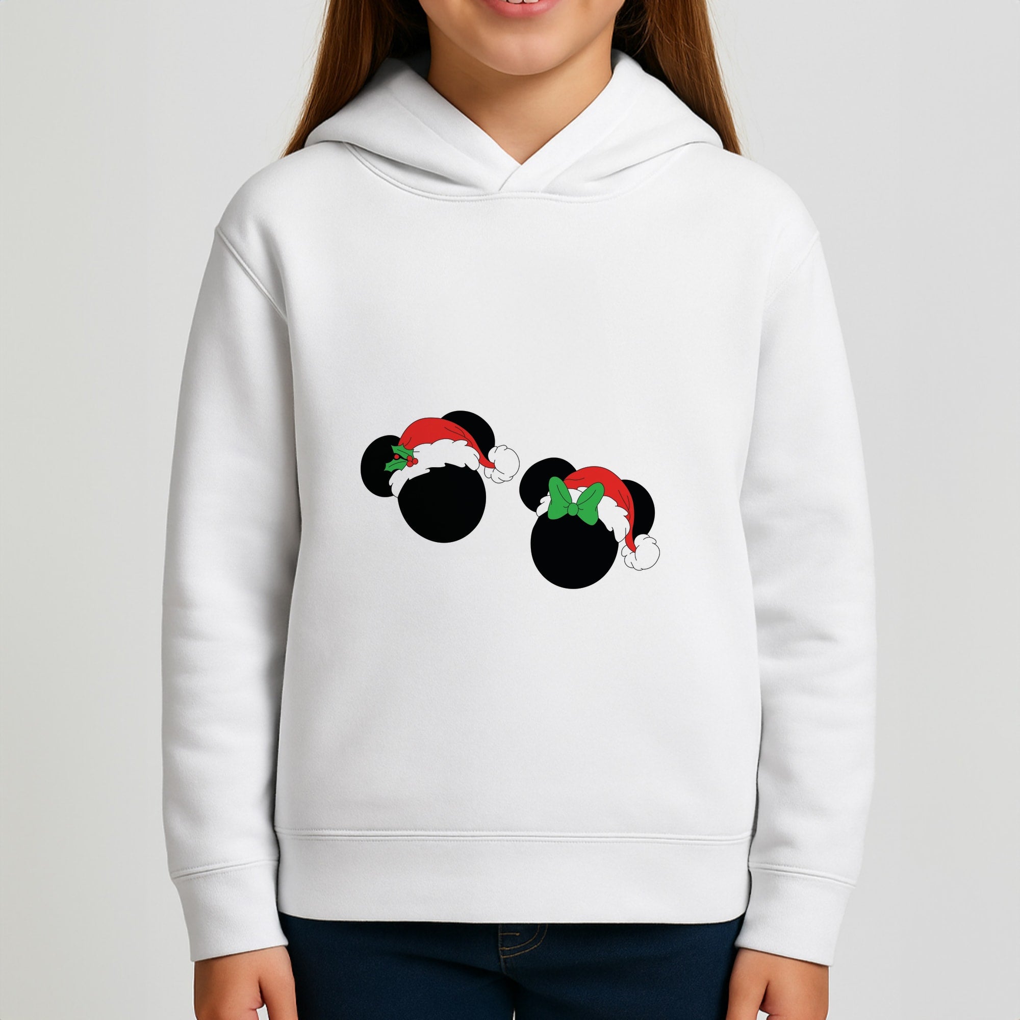 Festive Mice Christmas Girls Hoodie
