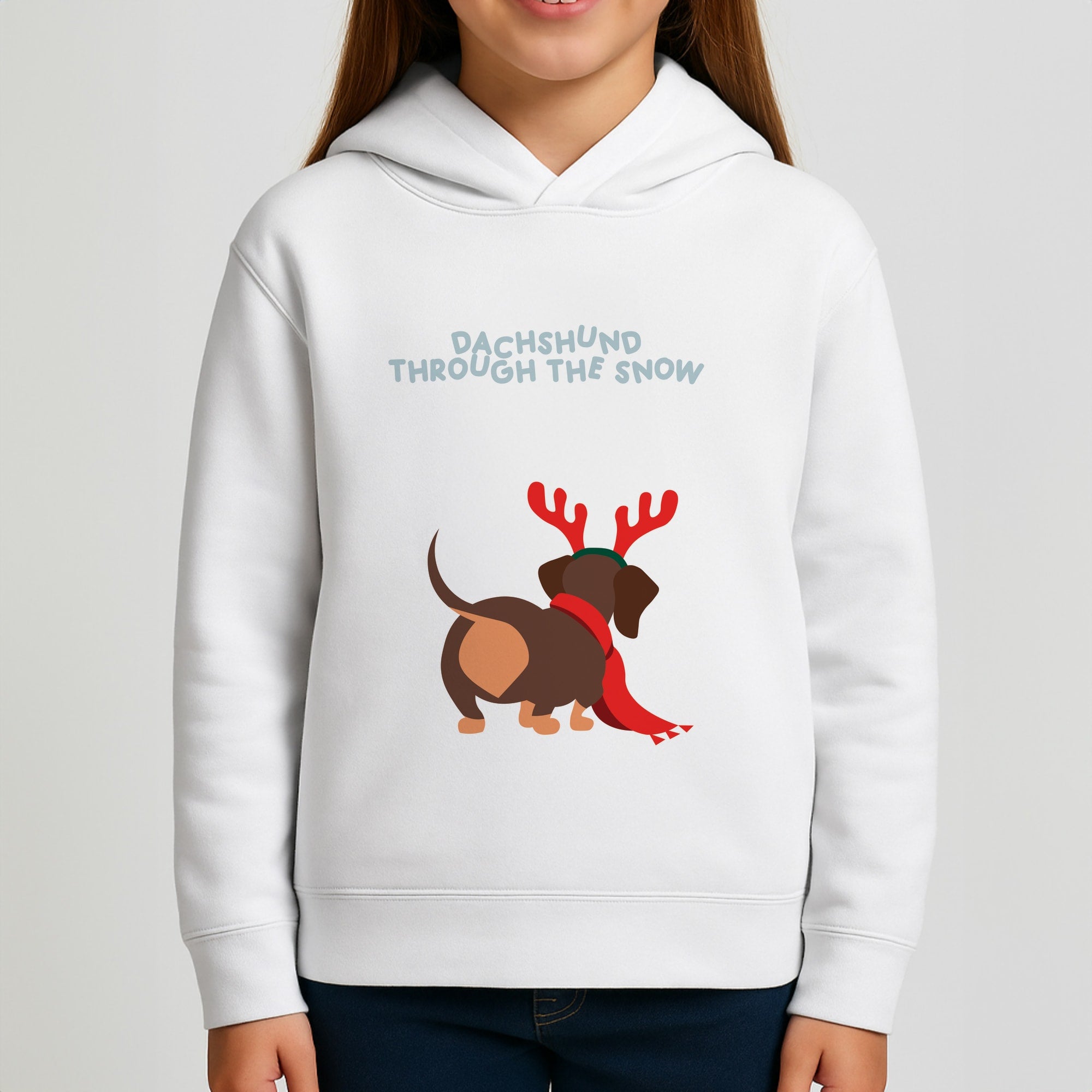 Dachshund Through The Snow - Christmas Girls Hoodie